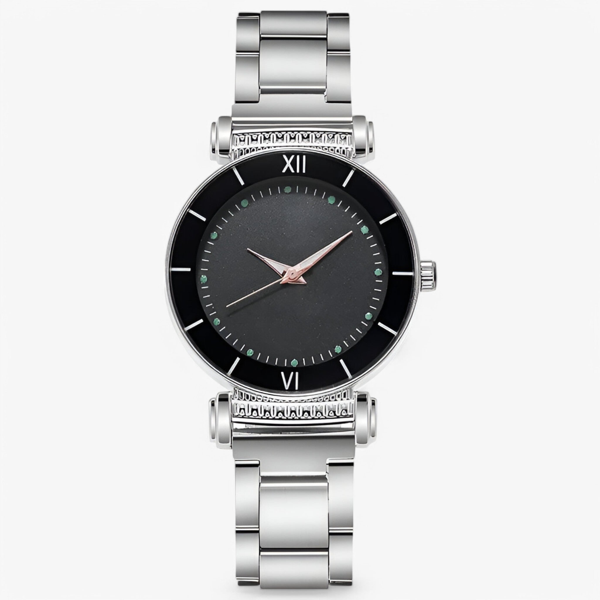 Giulia | Orologio elegante in acciaio dorato - Nera - female watch watch for women - Concept Palermo