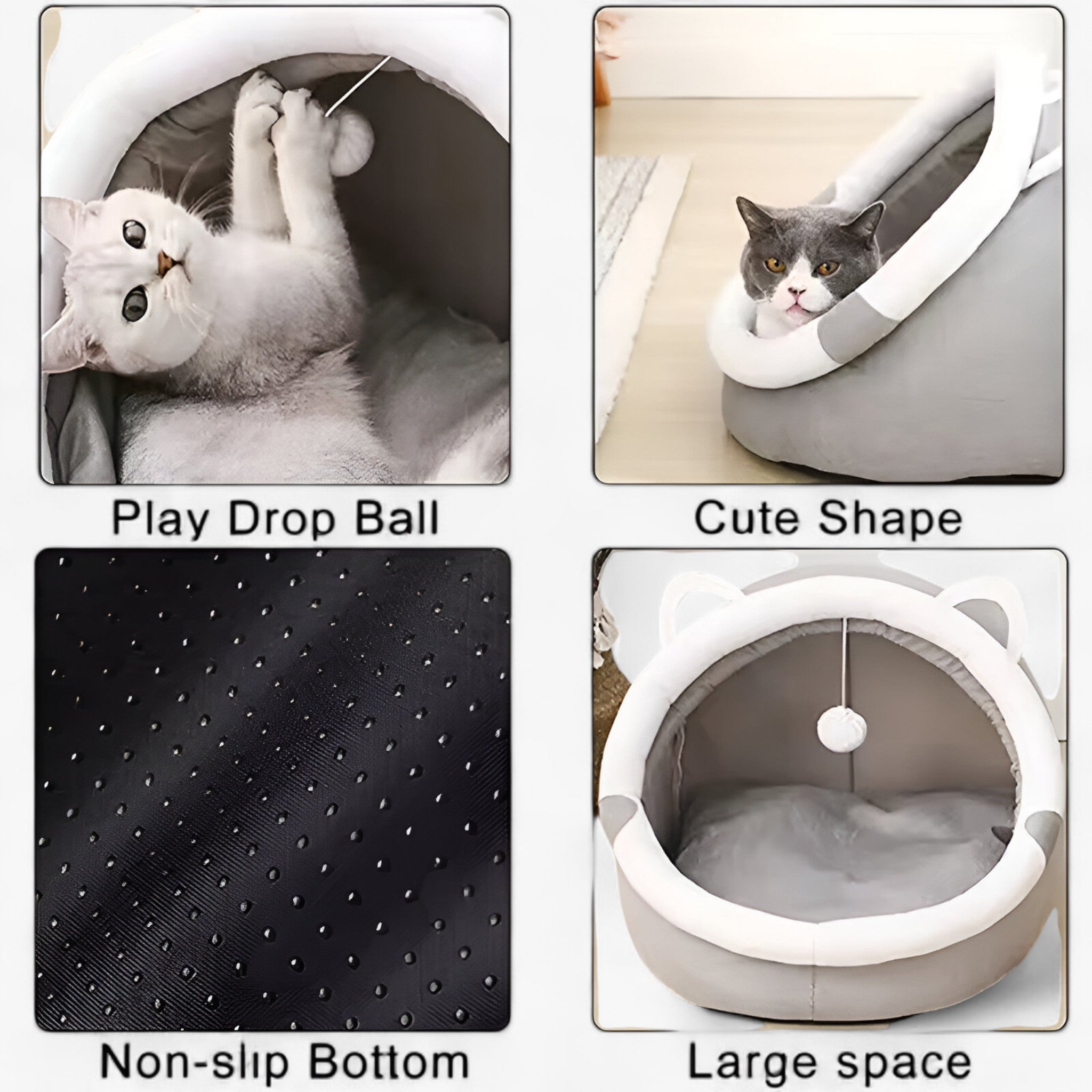 Milo | Letto per Gatti Knus e Caldo – Comfort per Tutte le Stagioni - - - Concept Palermo