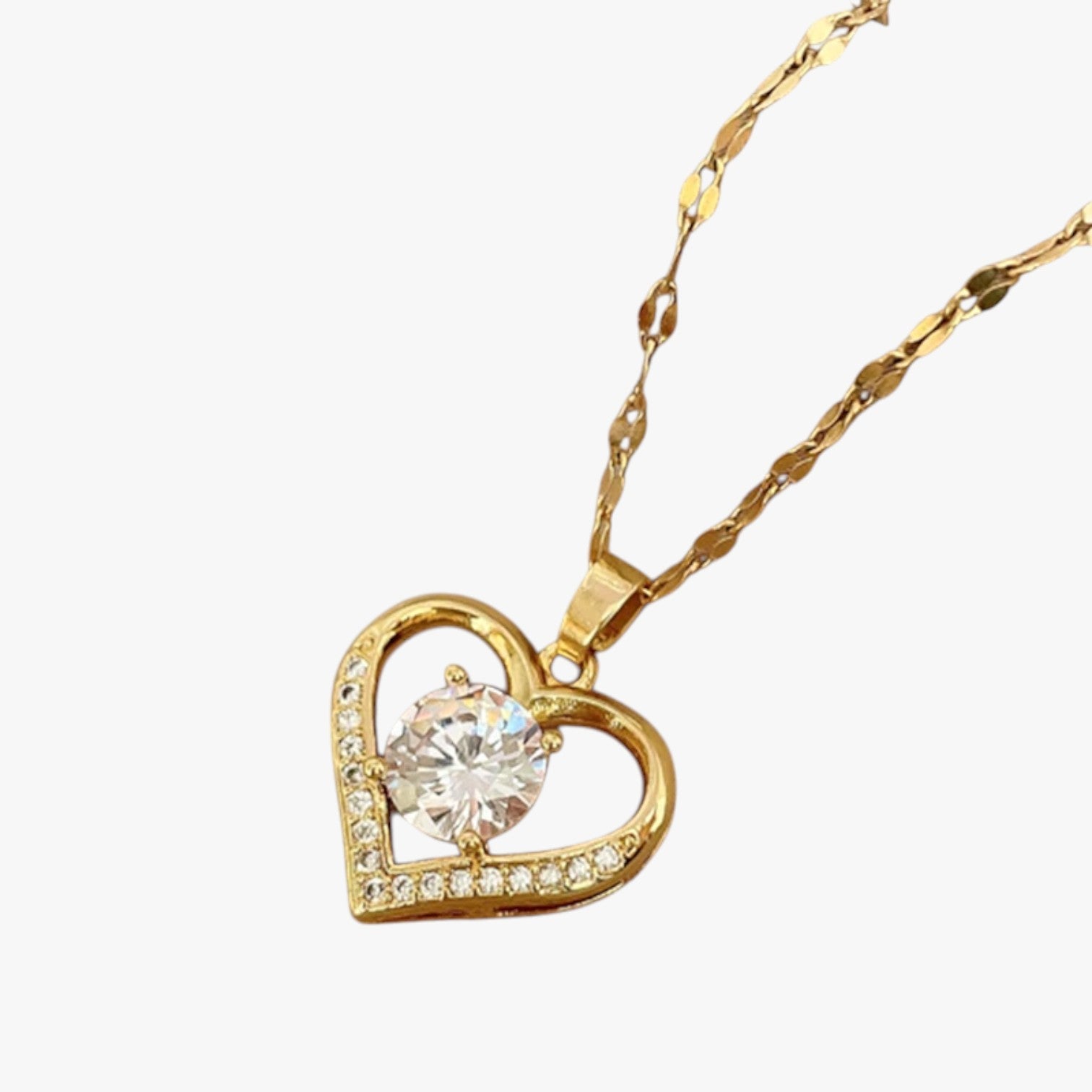 Jovie | Collana con ciondolo a forma di cuore e labbra di cristallo - - elegant womens necklaces necklace NECKLACES Necklaces for Women - Concept Palermo