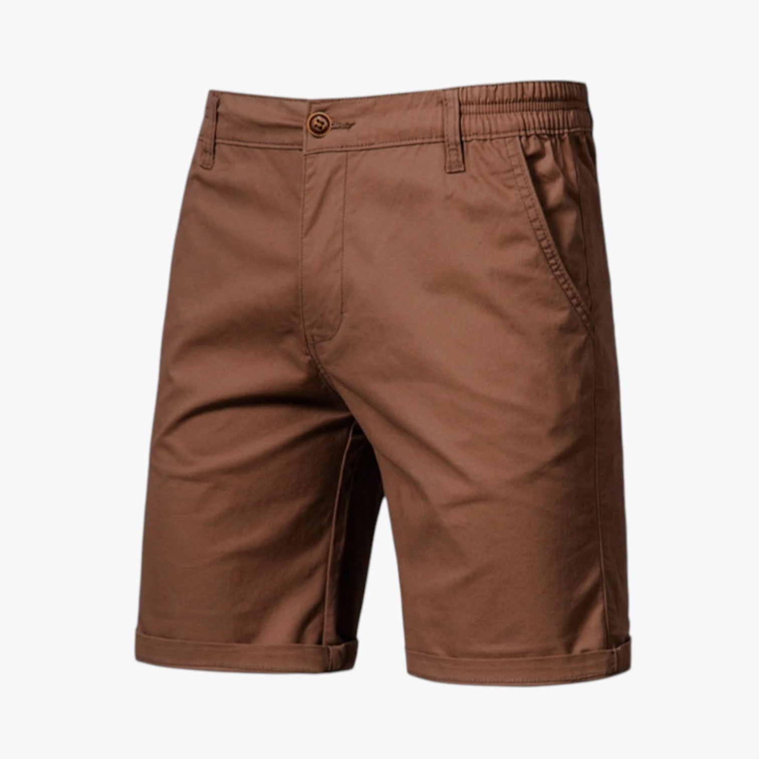 Grant | Pantaloncini da uomo in cotone elasticizzato: comfort premium per il relax - Marrone - Herren Shorts komfortable Shorts shorts for men Summer shorts - Concept Palermo