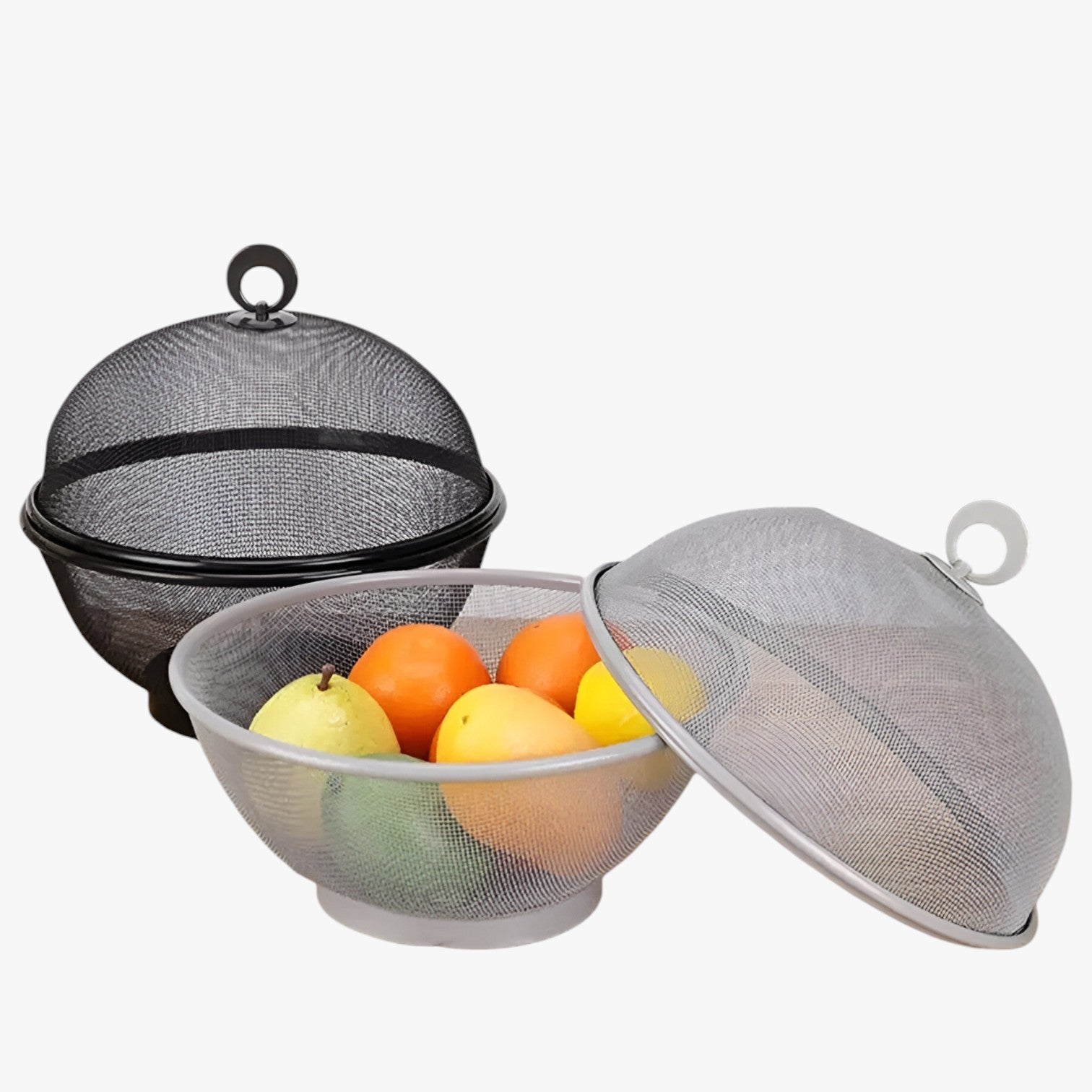 Edith | Vliegvrij & Ruim: Ciotola per frutta in acciaio inox con coperchio e grande capacità - - Kitchen kitchen accessory kitchen tools - Concept Palermo
