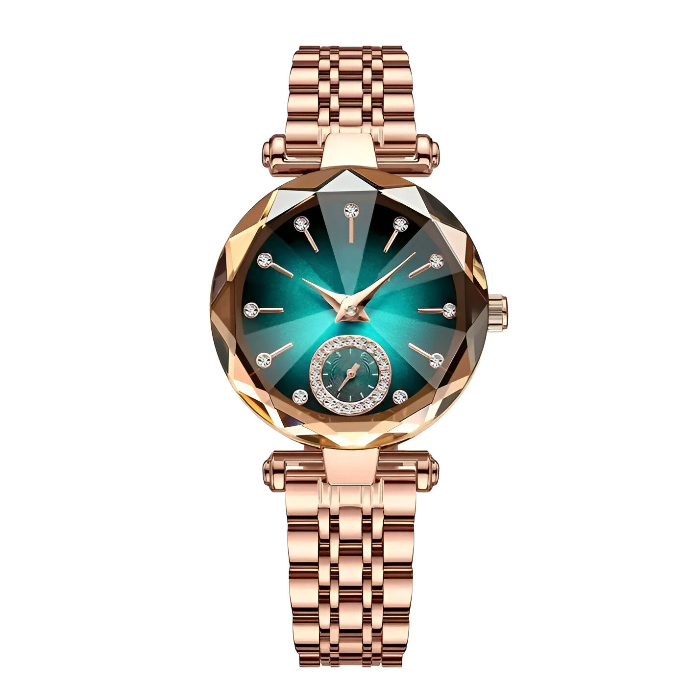 Grace | Orologio da donna elegante in acciaio con diamanti e impermeabile - Verde oro - female watch watch for women - Concept Palermo