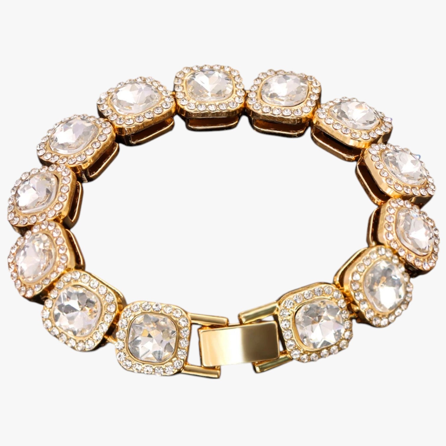 Emery | Bracciale Tennis con Ciondoli Cuore & Cristallo – Eleganza Hip Hop per Ogni Occasione - Oro 2 - BRACELET BRACELET FOR WOMEN BRACELETS bracelets for women women bracelets - Concept Palermo