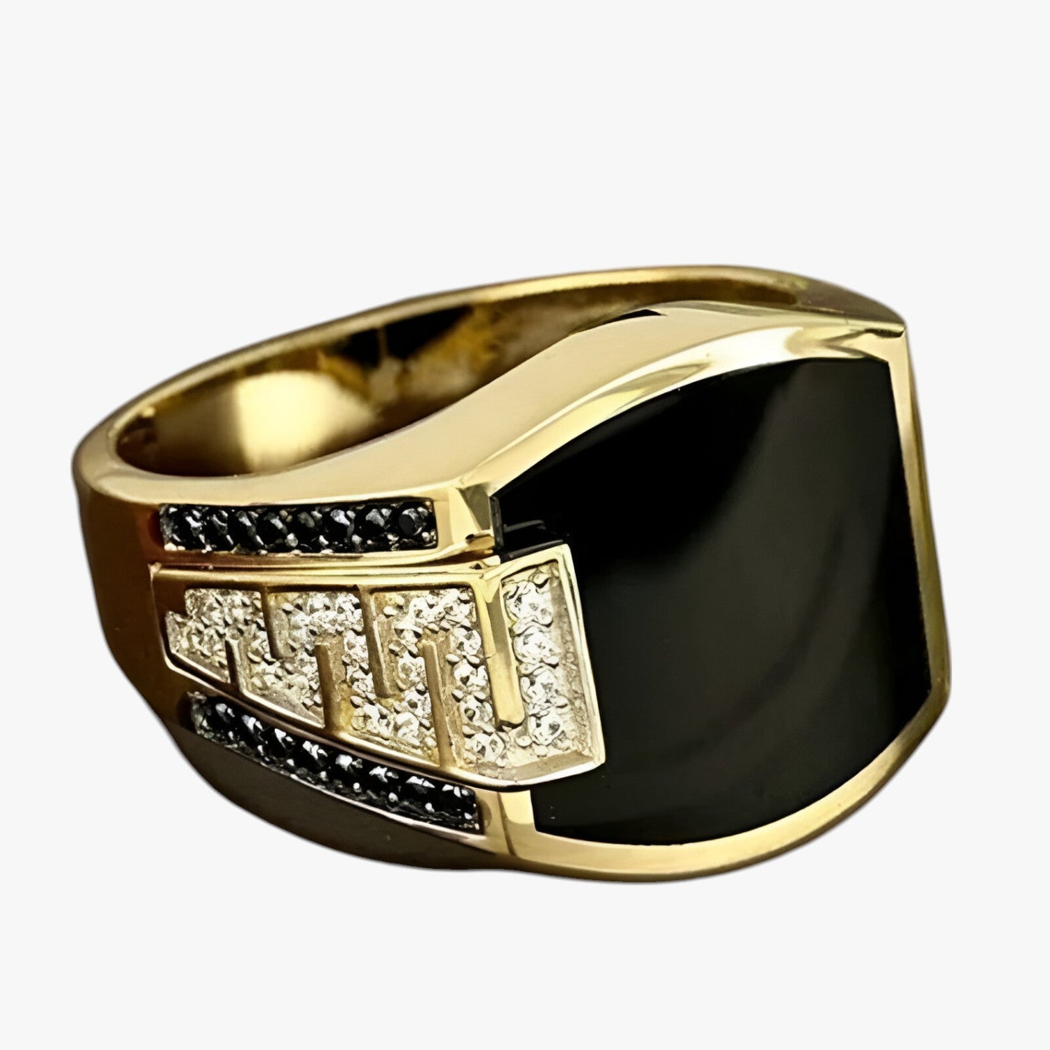 Archie | Anello da uomo elegante - Luccicante dorato con look punk di lusso - - mens accessory mens ring Rings - Concept Palermo