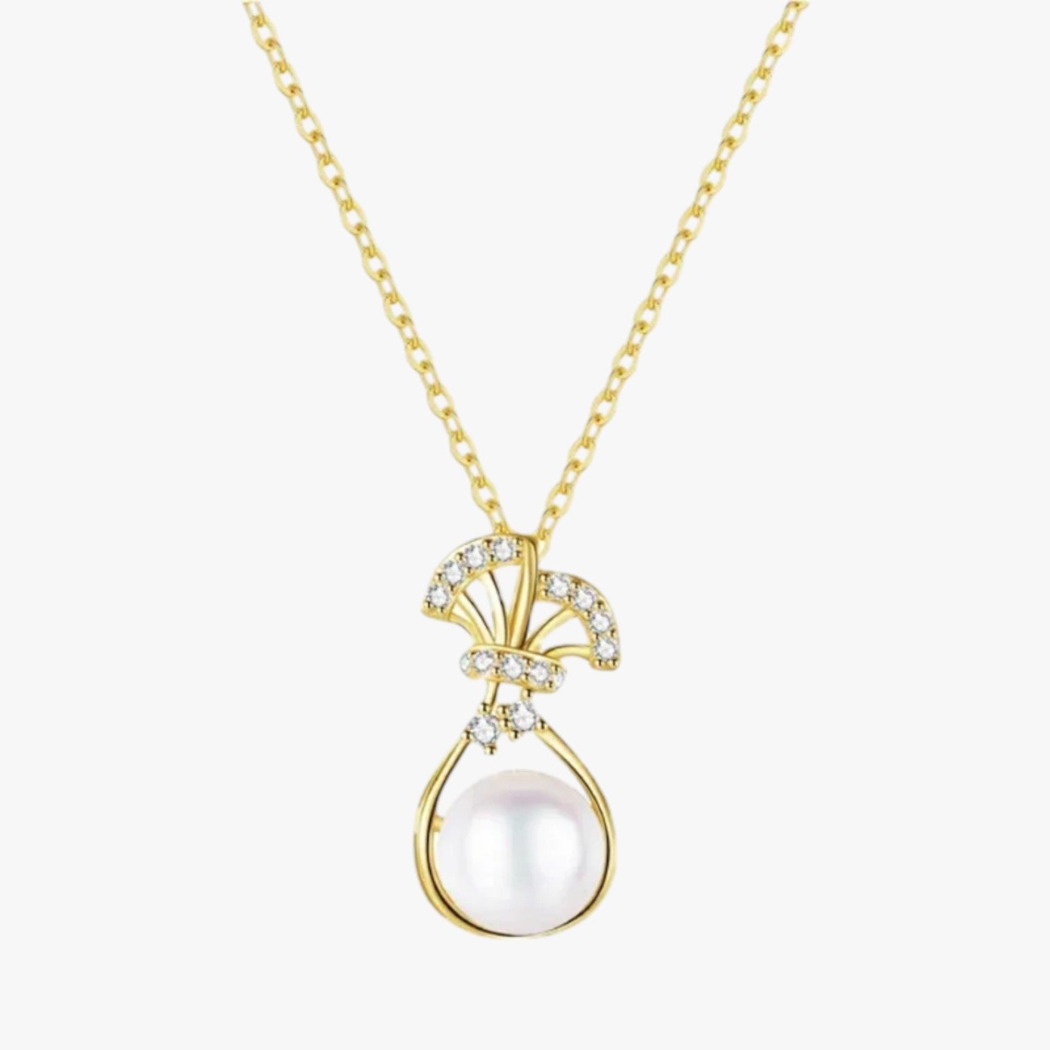 Elina | Collana Borsa con Perla Imitata Eleganza Unica per Occasioni Speciali - - elegant womens necklaces necklace NECKLACES Necklaces for Women - Concept Palermo