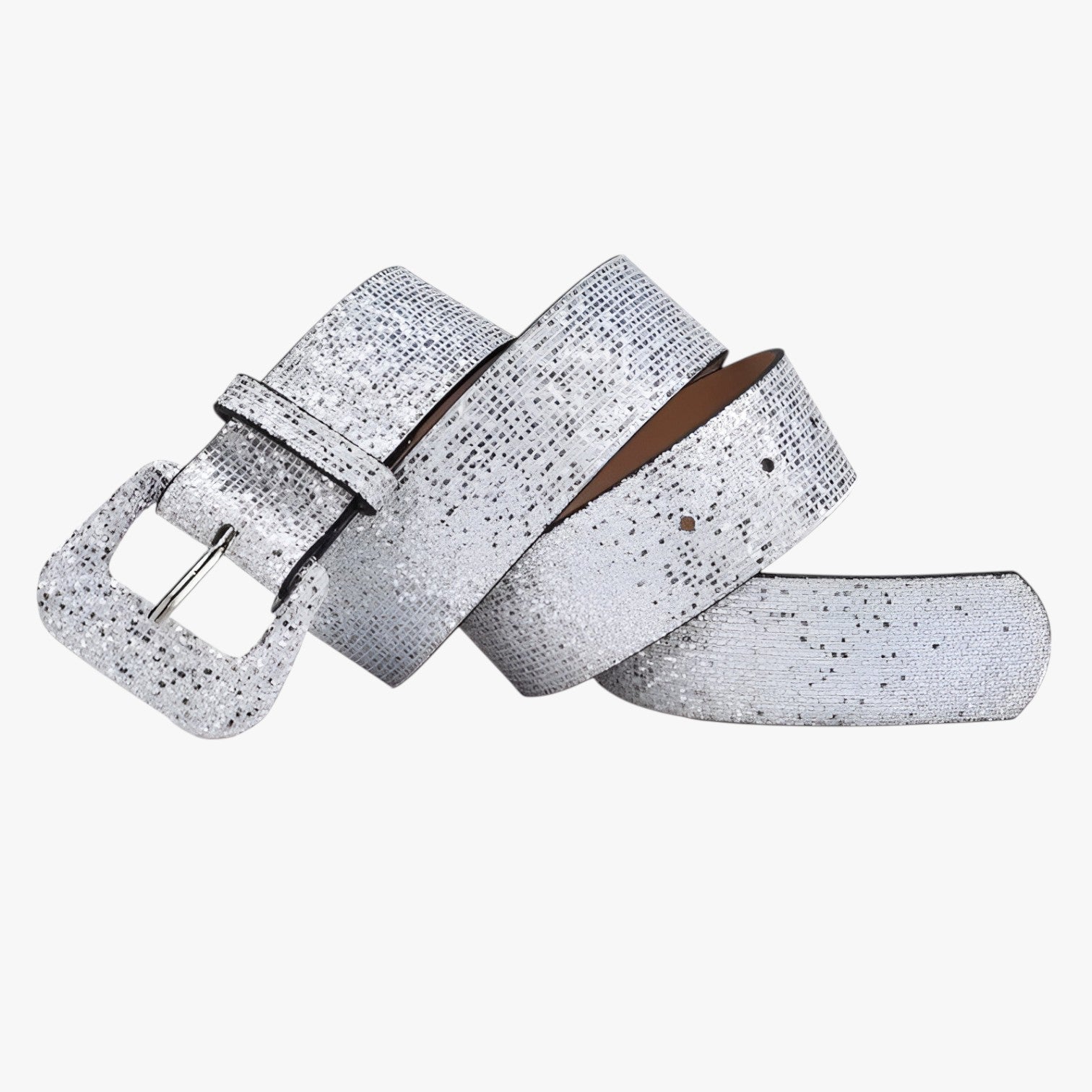 Zoe | Cintura Brillante con Paillettes per Jeans e Cappotti - Argento - Belts belts for woman waist belt for women women belts Womens belt - Concept Palermo