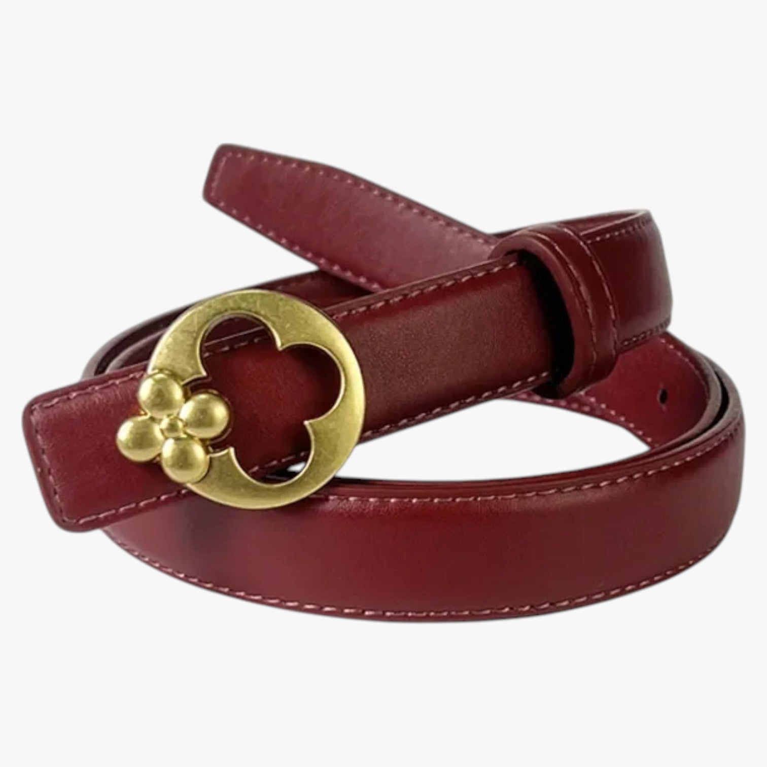 Iyla | Cintura Donna 2025 Eleganza Casual con Fibbia Designer - rosso vino 105cm-110cm - Belts waist belt for women Womens belt - Concept Palermo