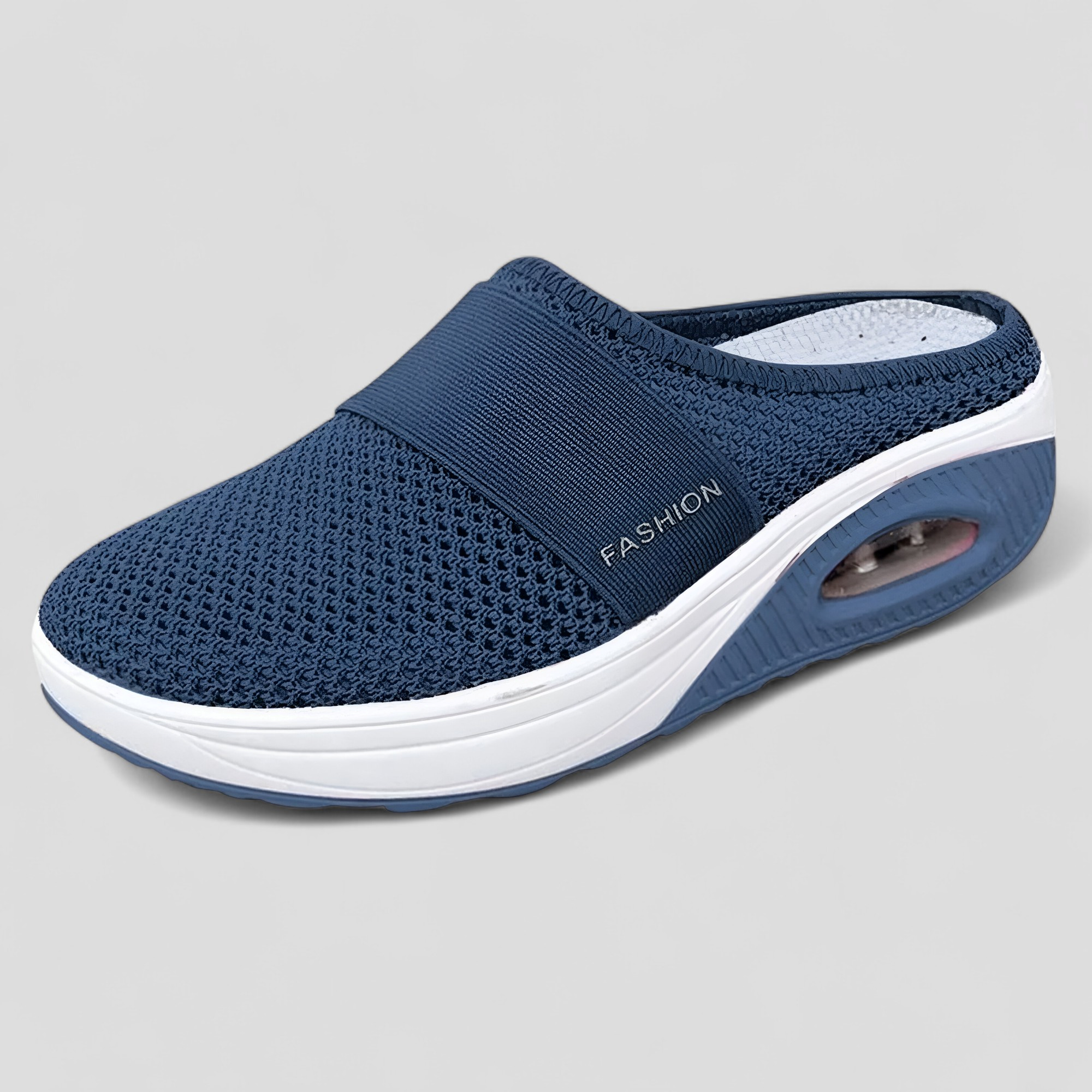AeroFlex | Parrucca slip-on in mesh con piattaforma e suola imbottita ad aria - Blu navy - Shoes - Concept Palermo