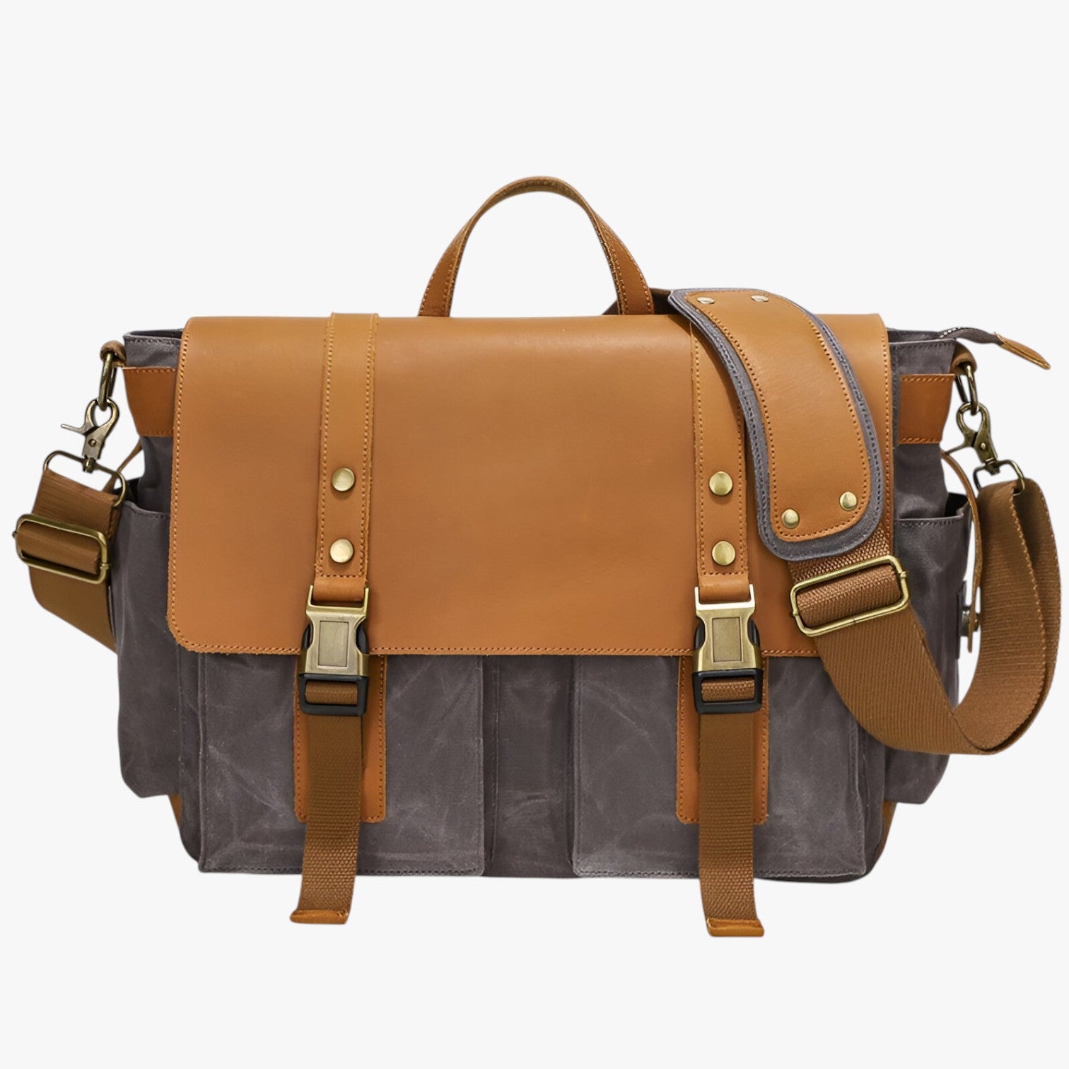 Israel | Borsa Messenger in Pelle Vintage - Grigio - Bags men bag mens bag - Concept Palermo