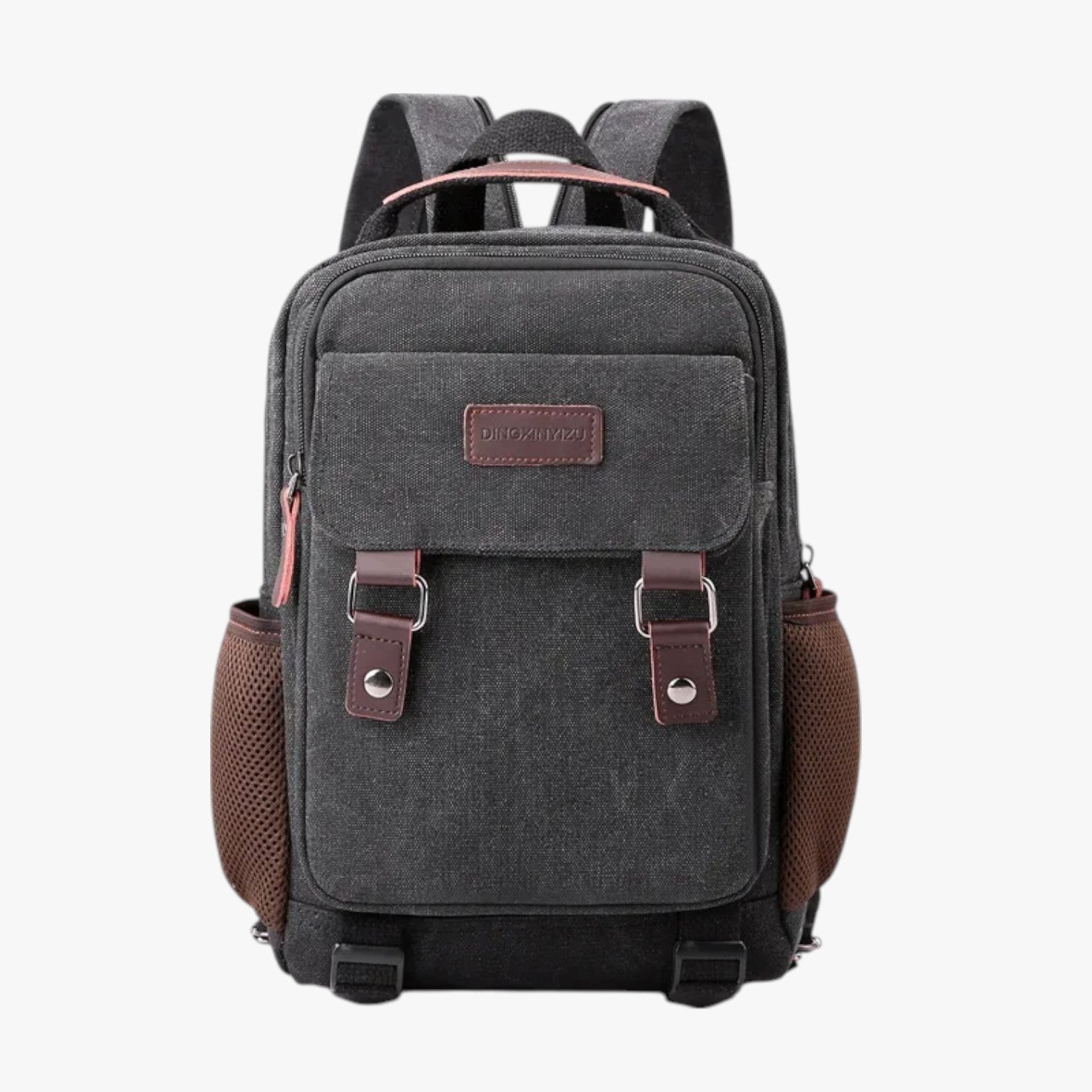 Ezrah | Mini Zaino Uomo Multiuso in Canvas - Nero - bag Bags bags for men mens bag - Concept Palermo