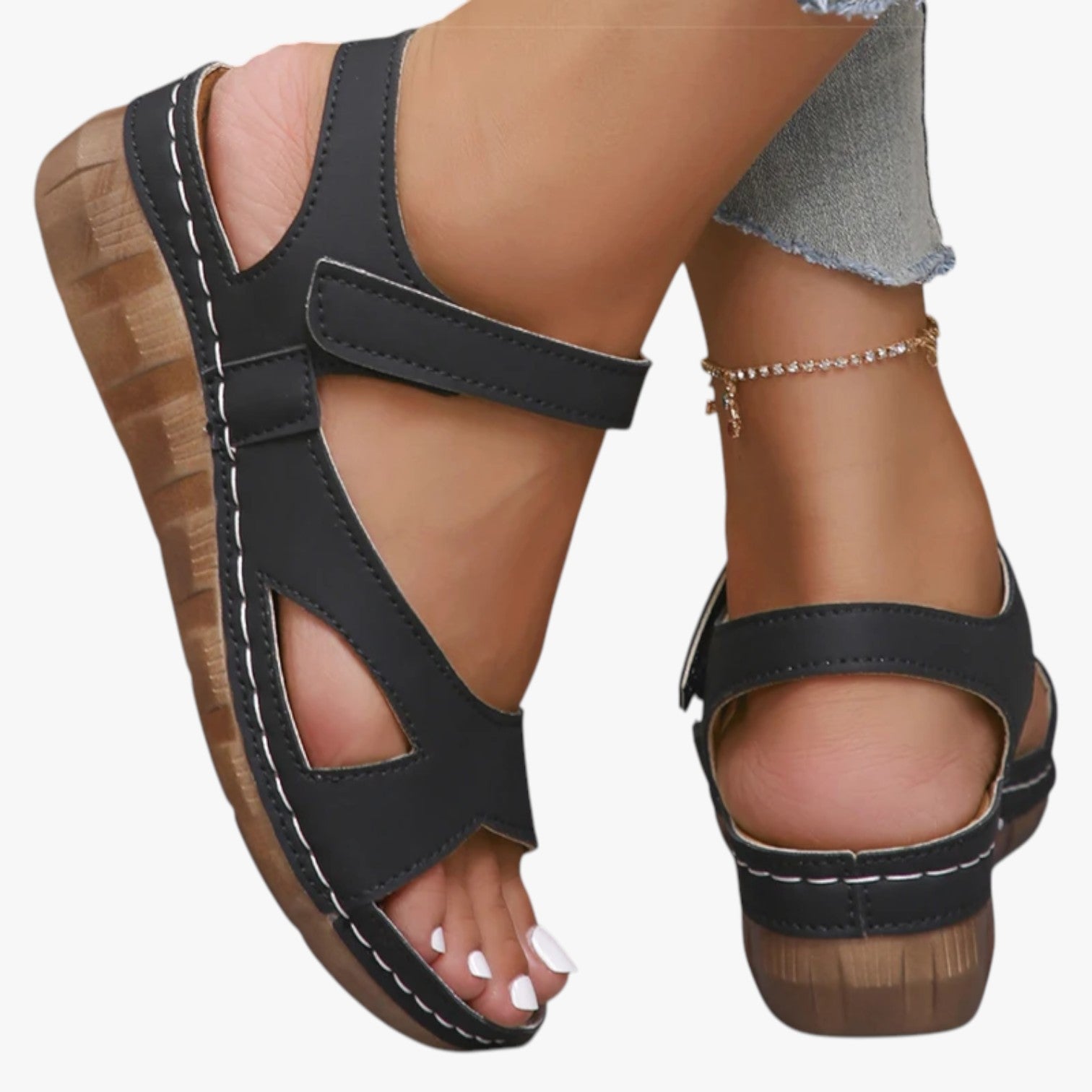 Amira | Sandali Donna Comfort Leggero con Tacco Basso - - breathable sandals fashion sandals stylish sandals - Concept Palermo