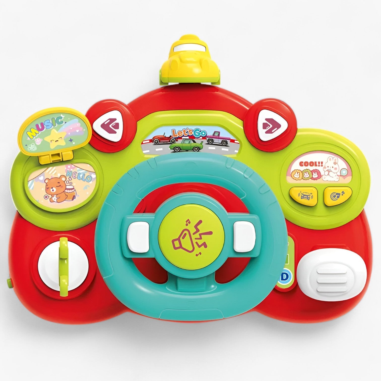 Teo | Volante Interattivo con Divertimento Educativo - rosso - toys toys & gifts toys for kids - Concept Palermo