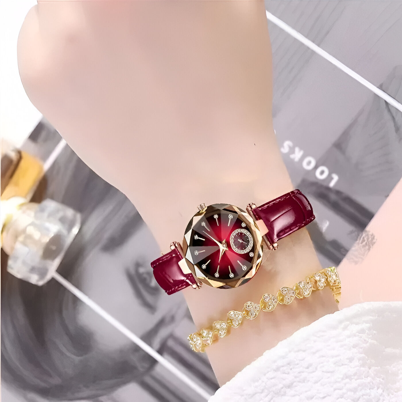 Grace | Orologio da donna elegante in acciaio con diamanti e impermeabile - - female watch watch for women - Concept Palermo