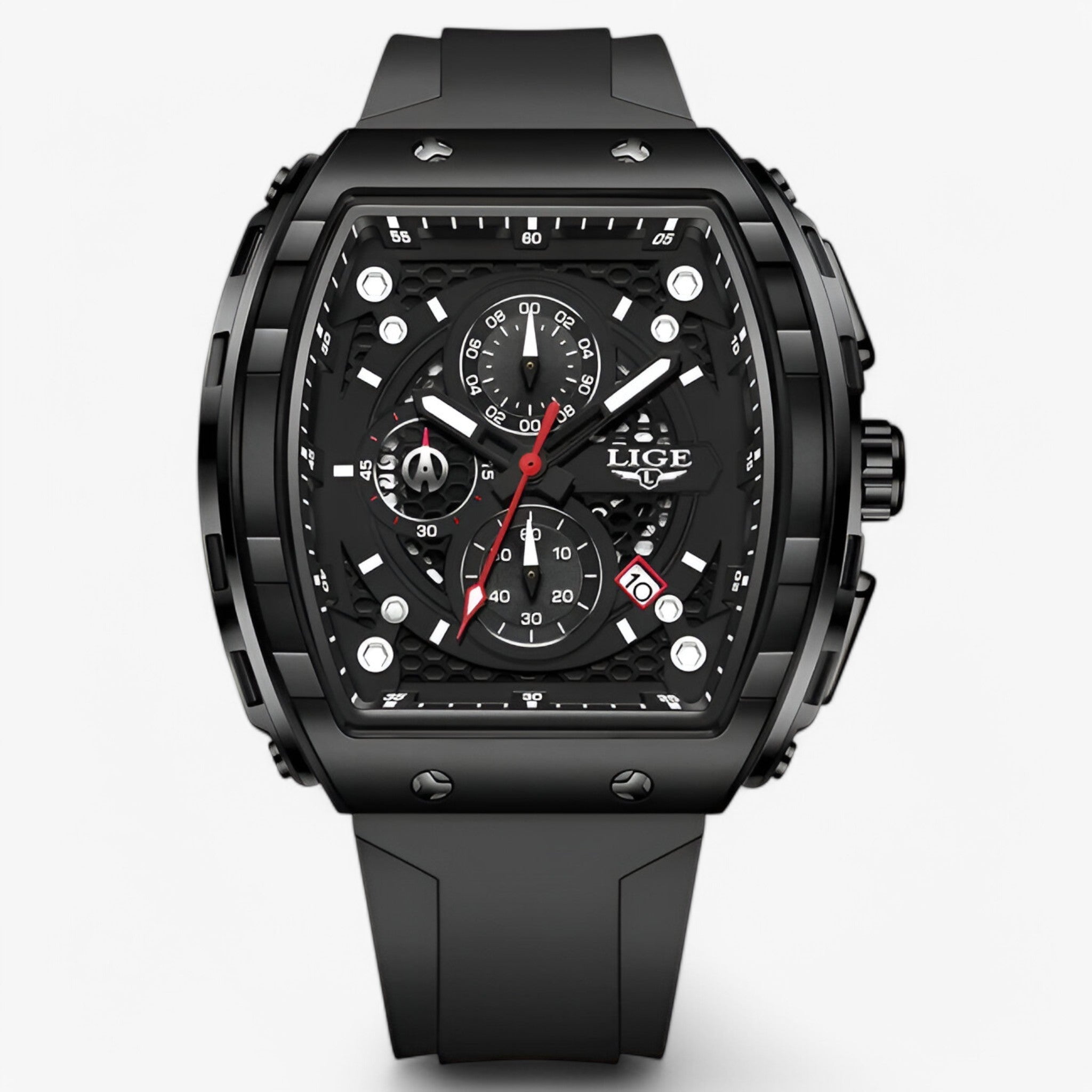 Lev | Orologio Sportivo di Lusso in Silicone - Tutto nero - - Concept Palermo