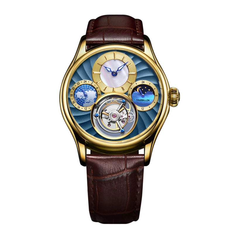 Helio | Orologio Meccanico di Lusso Tourbillon - Oro Blu - - Concept Palermo