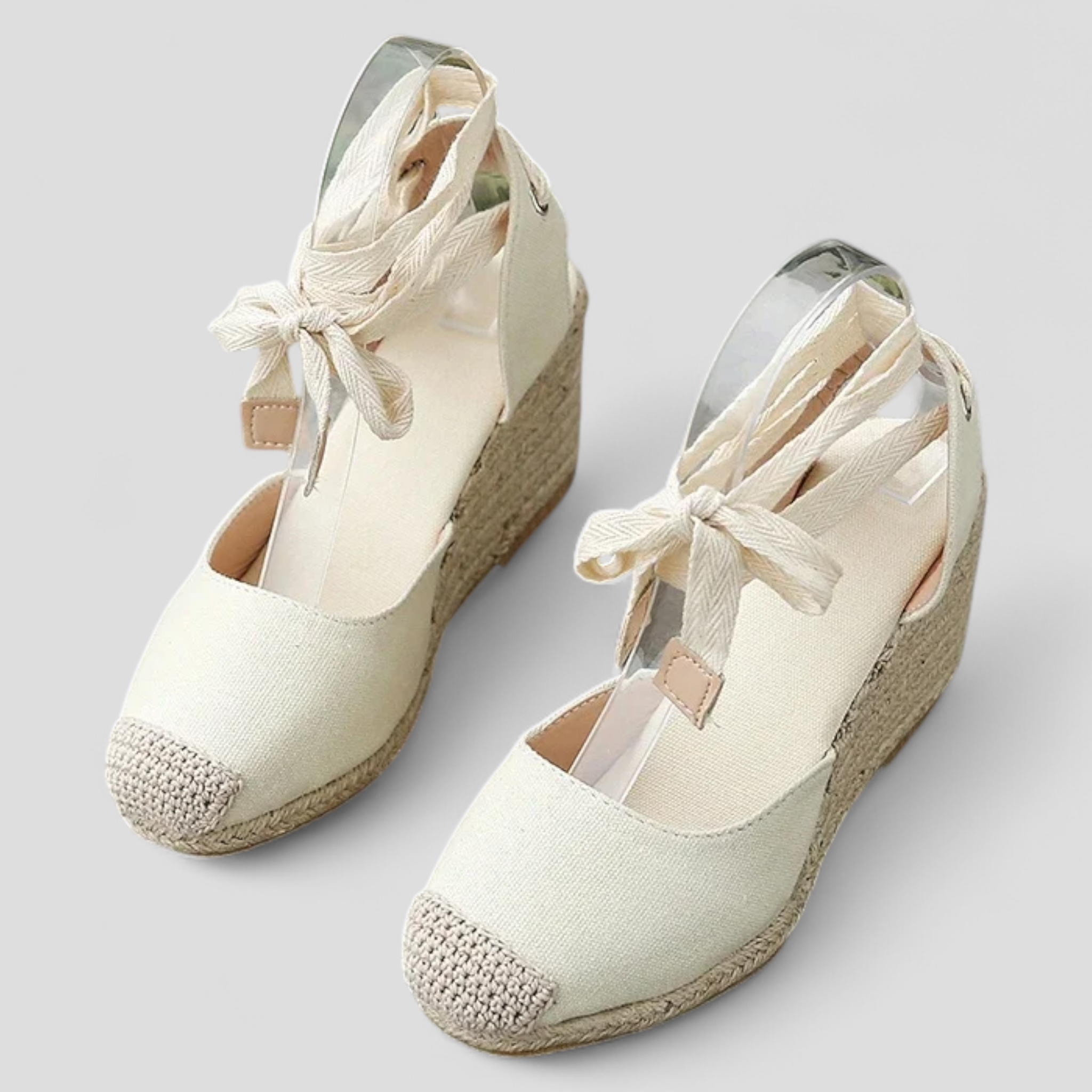 Zeppe estive con lacci alla caviglia in stile espadrillas - - Accessoires Dames Sandalen Schoenen - Concept Palermo