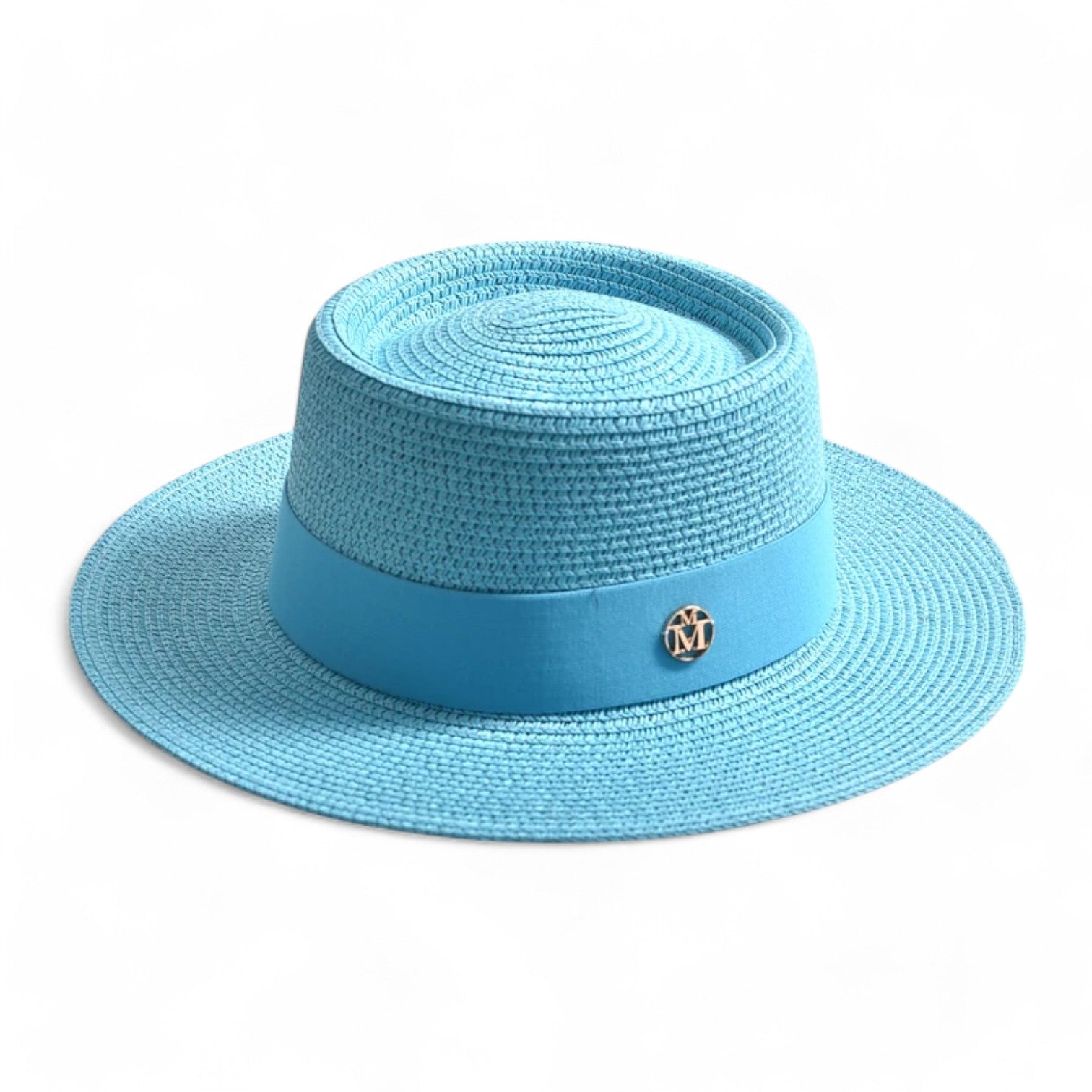 Clara | Elegante cappello di paglia - Stile, leggero e adatto ai viaggi - Meerblauw 56-58CM - bucket hats hat Hat for girls women hat - Concept Palermo
