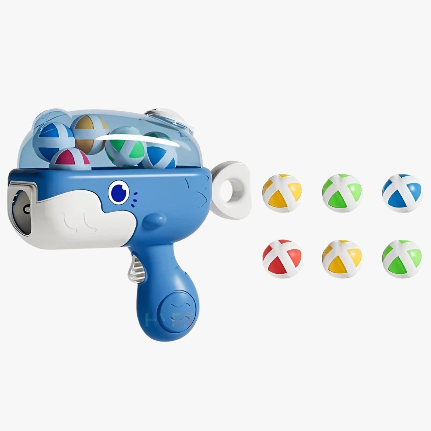 Deszo | Set di Palline Appiccicose a Forma di Balena – Gioco di tiro sicuro e divertente per interni ed esterni - Pistola Blu - toys toys & gifts toys for kids - Concept Palermo