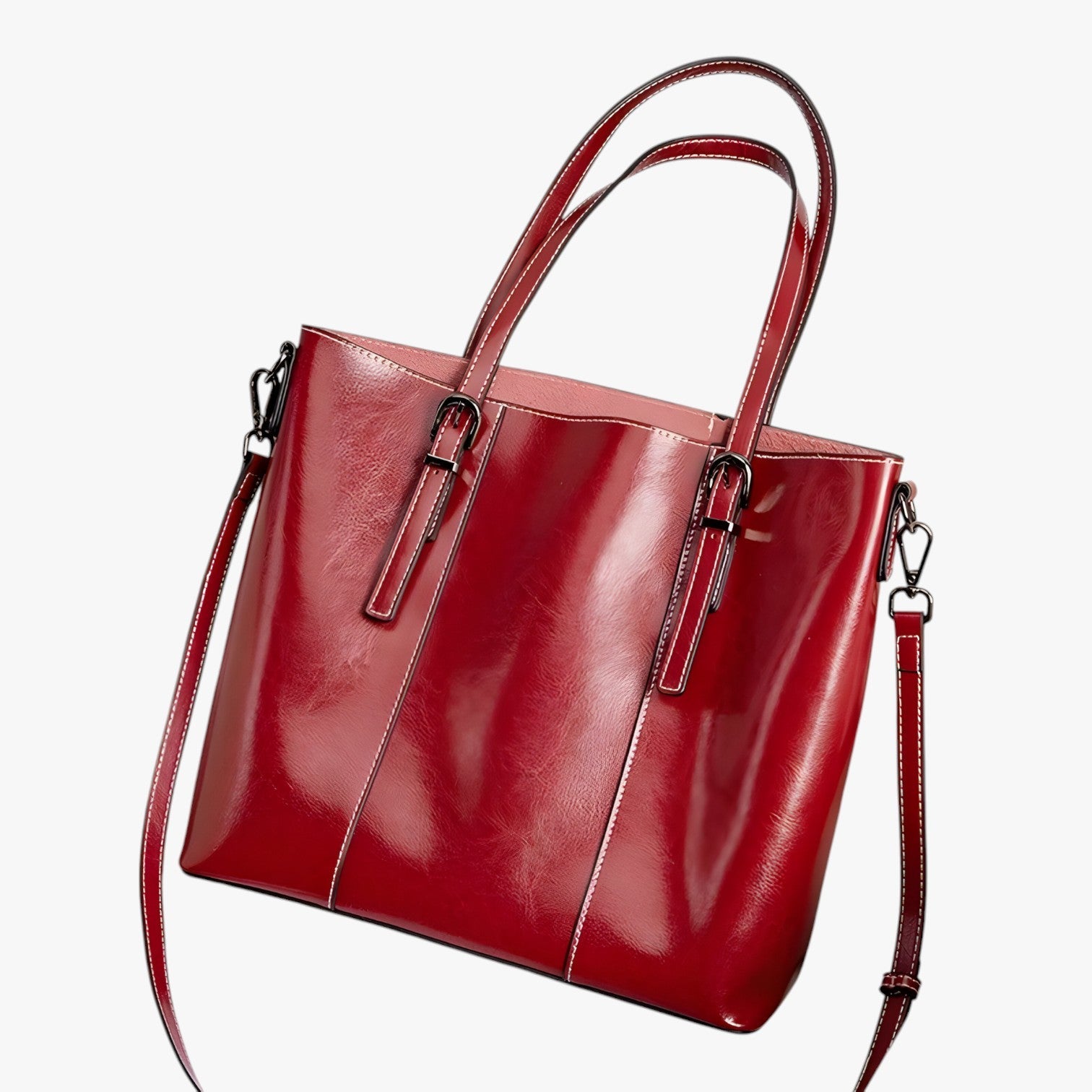 Kayla | Borsa in pelle elegante - Spaziosa, comoda e perfetta per il lavoro - Rosso - Bags handbags women bags - Concept Palermo