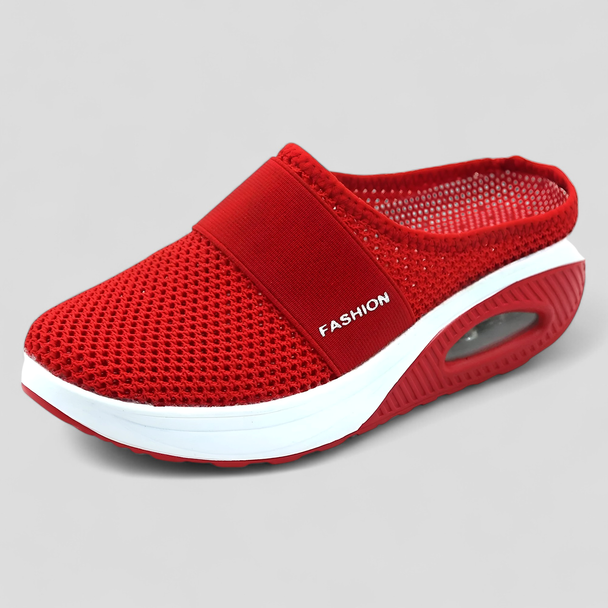 AeroFlex | Parrucca slip-on in mesh con piattaforma e suola imbottita ad aria - Rosso - Shoes - Concept Palermo