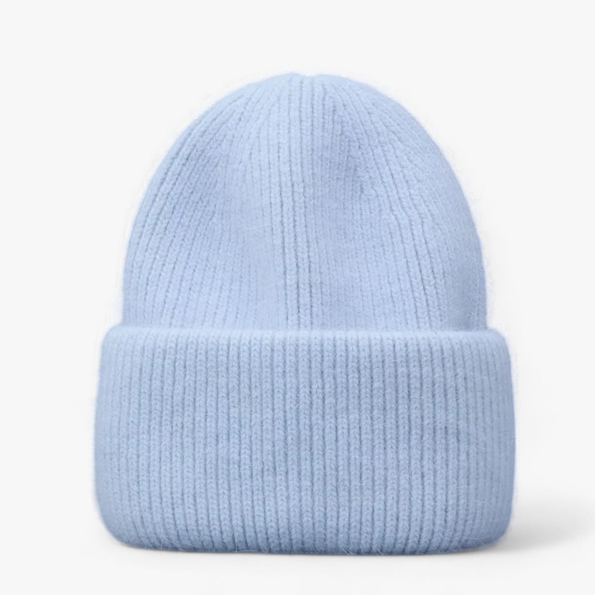 Elle | Cappello invernale: calore lussuoso con vera pelliccia di coniglio - Azzurro cielo 54cm-60cm - bucket hats hat Sun Hats - Concept Palermo