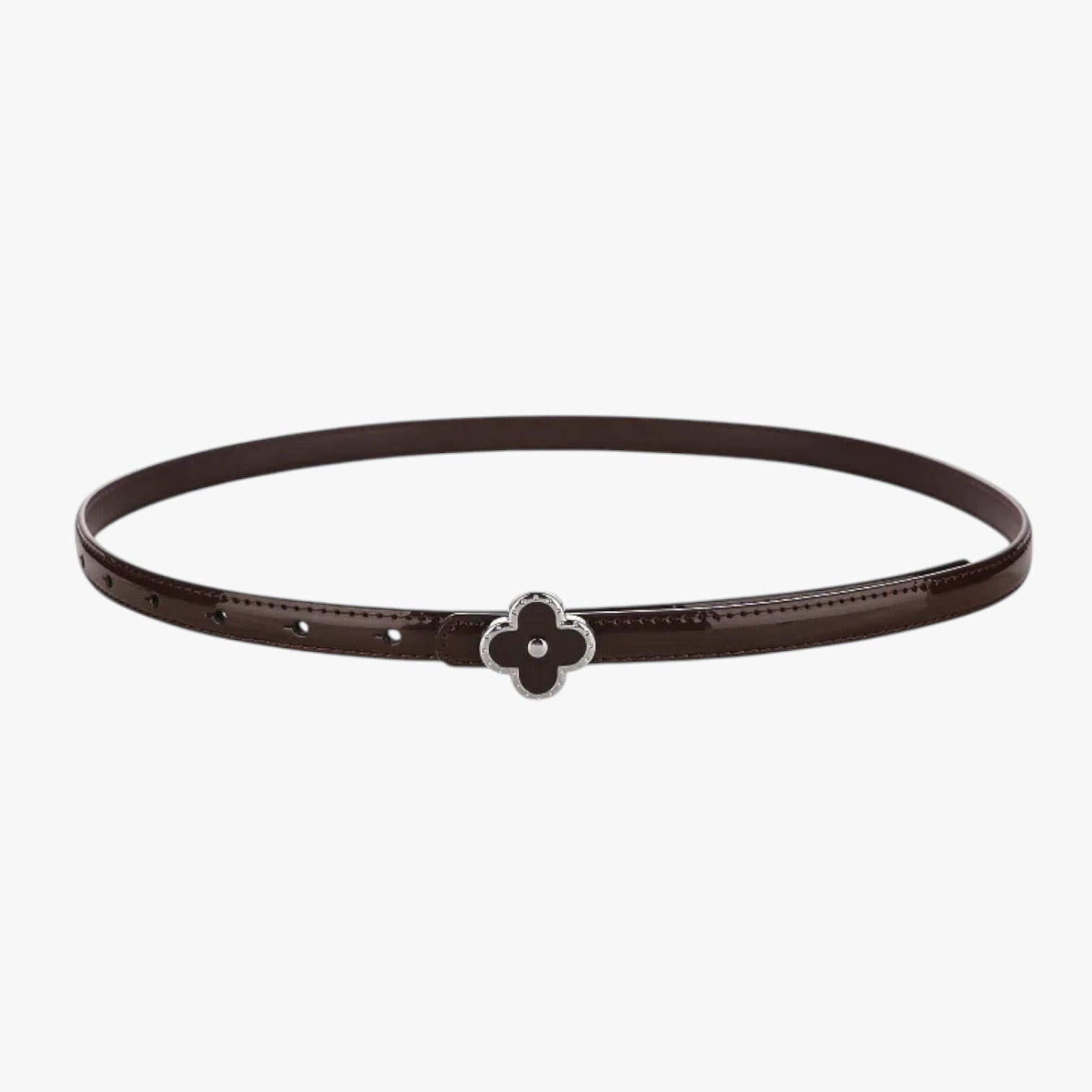 Lilly | Cintura sottile in vera pelle per outfit eleganti - marrone 100cm - Belts waist belt for women Womens belt - Concept Palermo