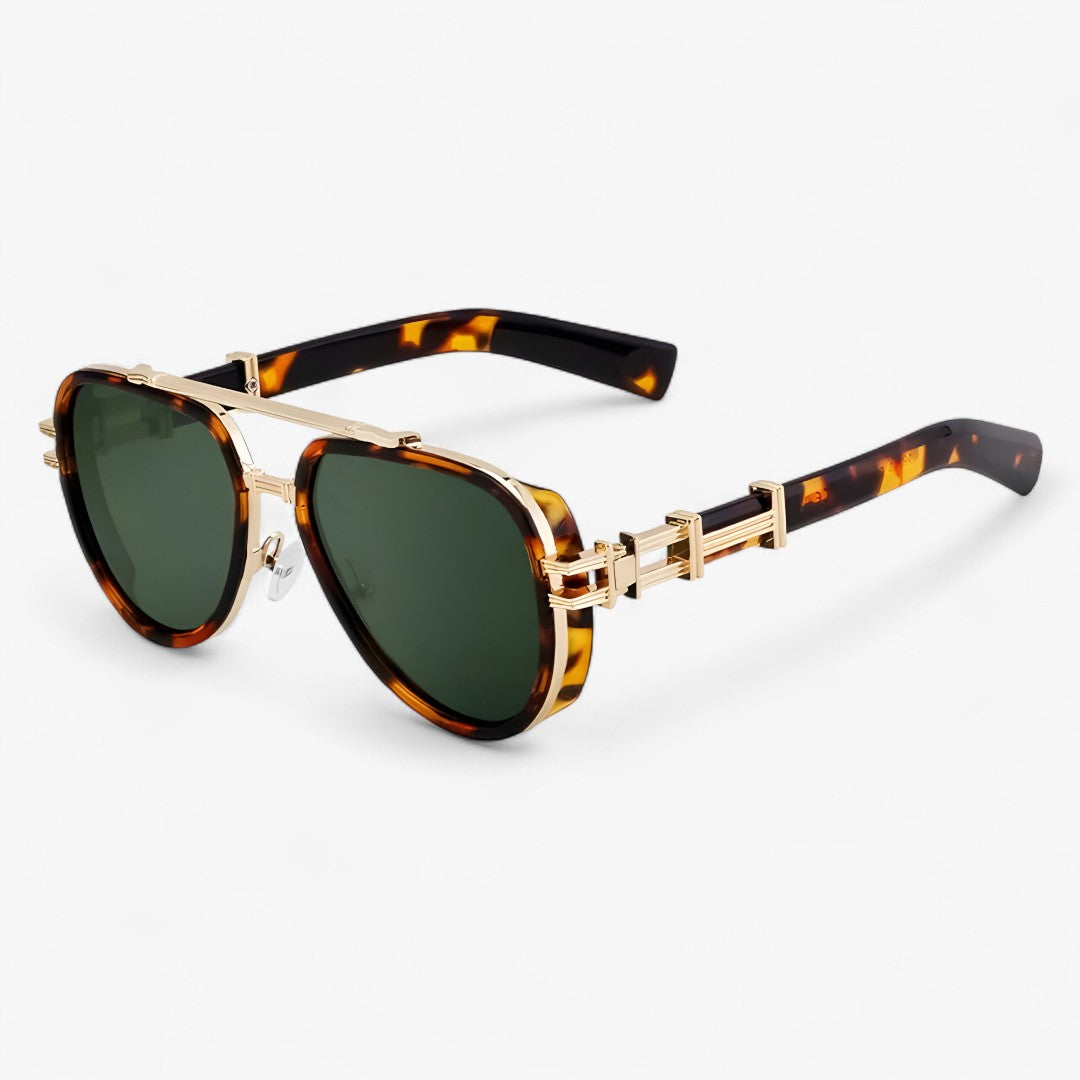 Jack | Occhiali da sole vintage in metallo stile designer - Leopardo - Fashion Sunglasses men sunglasses polarized mens sunglasses Polarized man sunglasses Sunglasses sunglasses polarized men - Concept Palermo