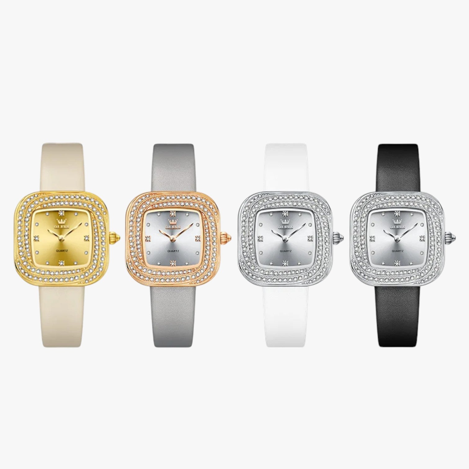 Blair | Elegante orologio quadrato in pelle - - female watch ladies watch watch watch for women watches - Concept Palermo