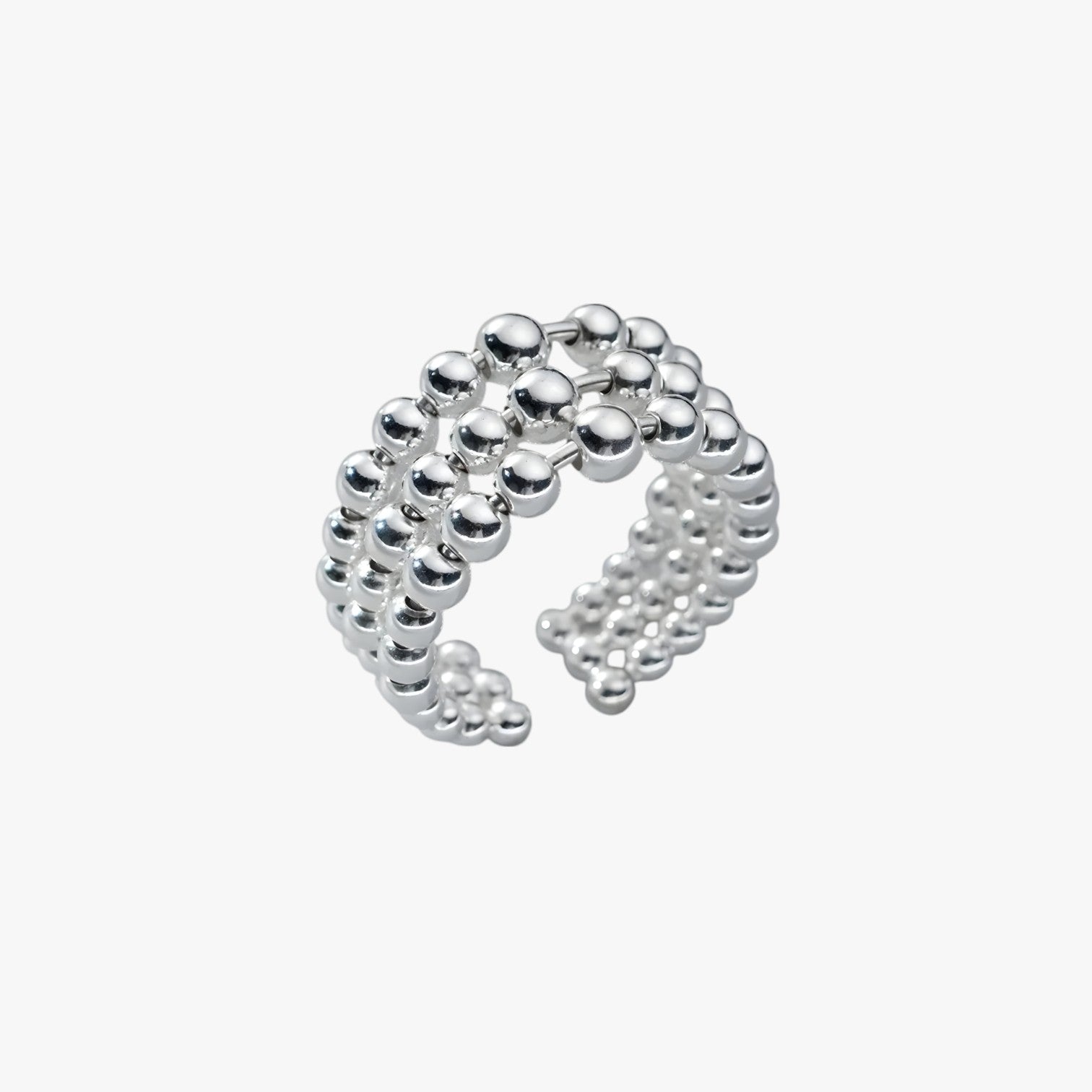 Sienna | Elegante e Unica - Anello geometrico in argento a tre strati fatto a mano - Argento - Accessories Jewelry Rings womens ring - Concept Palermo
