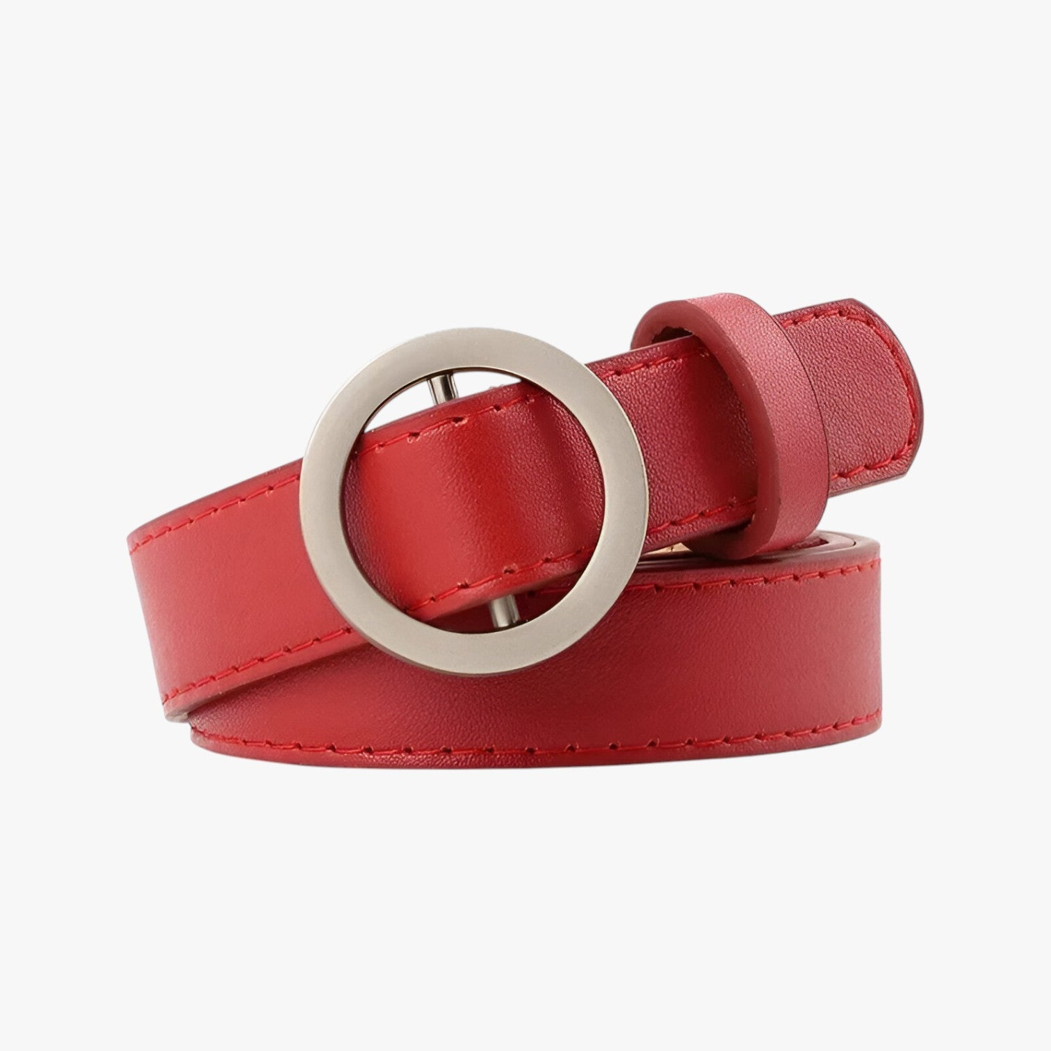 Kali | Cintura sottile e versatile per ogni look - rosso Non poroso Fibbia rotonda 2.3x105 - Belts waist belt for women Womens belt - Concept Palermo