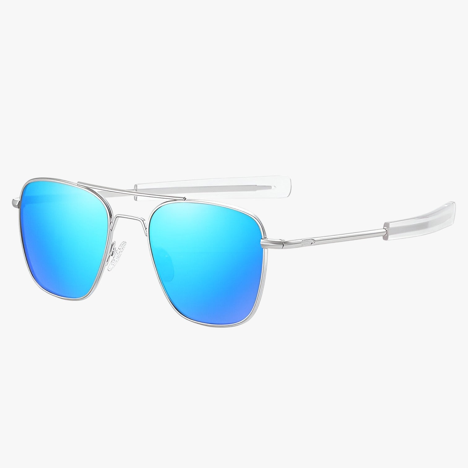 Max | Occhiali da sole vintage in metallo leggero - Blu Argento Polarizzato - Fashion Sunglasses mens sunglasses Sunglasses - Concept Palermo
