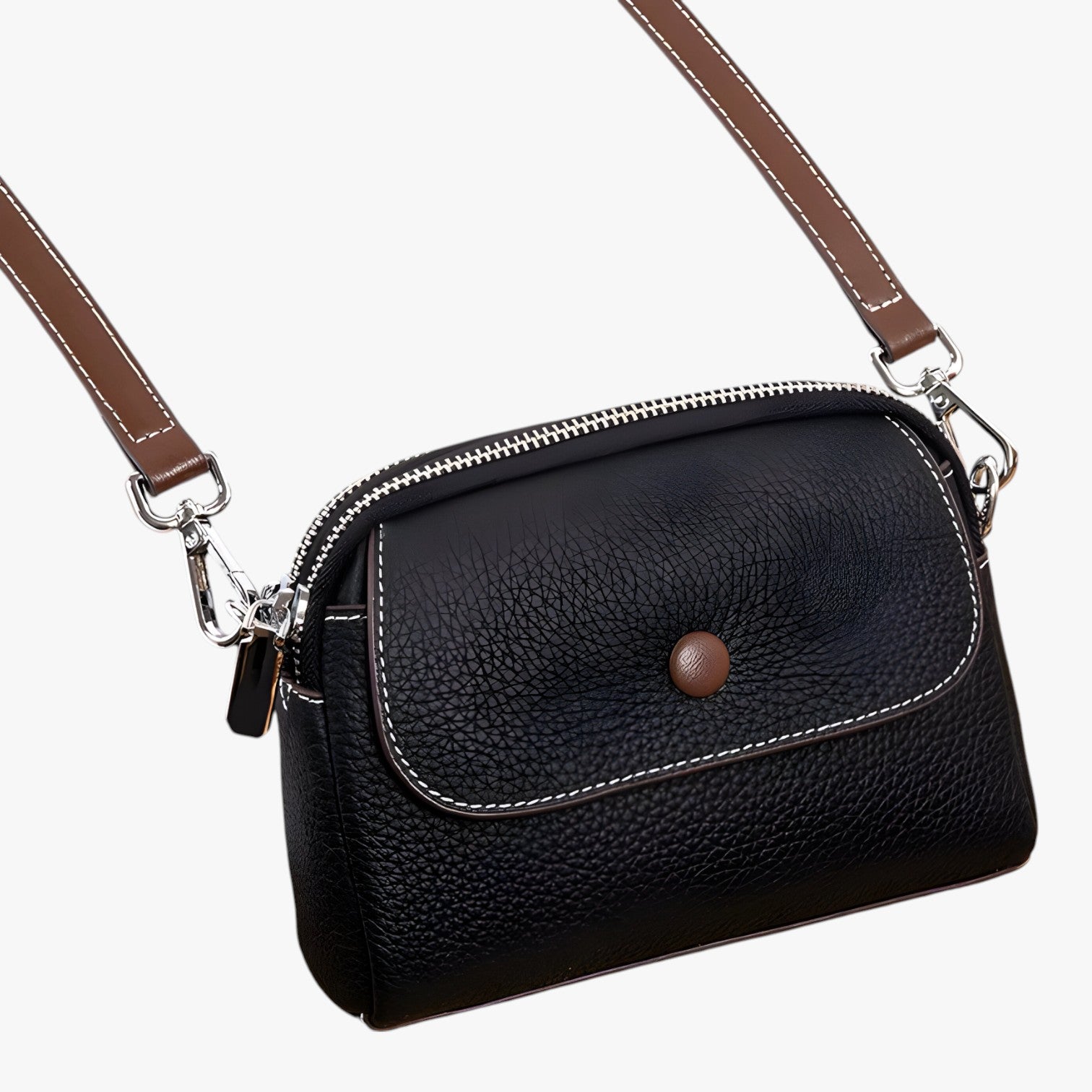 Valeria | Borsa a Spalla Donna Capiente e alla Moda - Nero - bag Bags Shoulder Bags women bag women bags - Concept Palermo