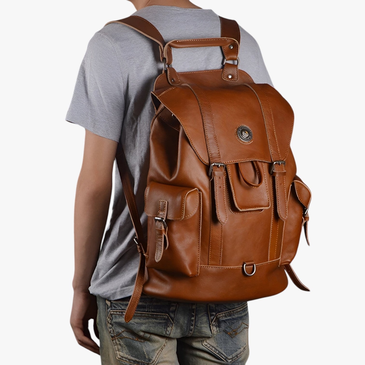 Freddie | Borsa da viaggio in pelle – Elegante, spaziosa e impermeabile - - Backpacks Bags mens bag - Concept Palermo