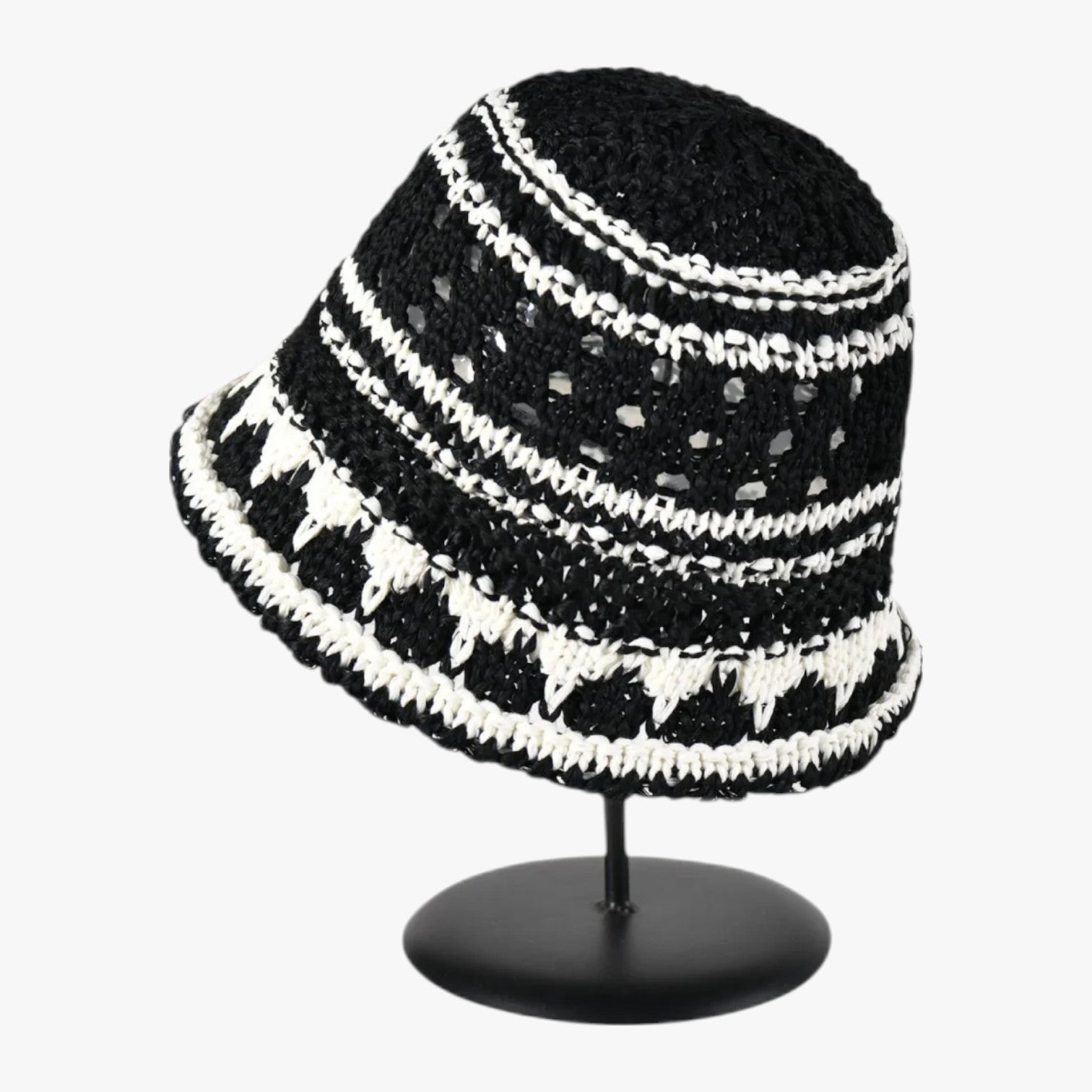 Elora | Cappello estivo traforato pieghevole da donna - nero - hat Hat for girls hats women hat womens hat - Concept Palermo