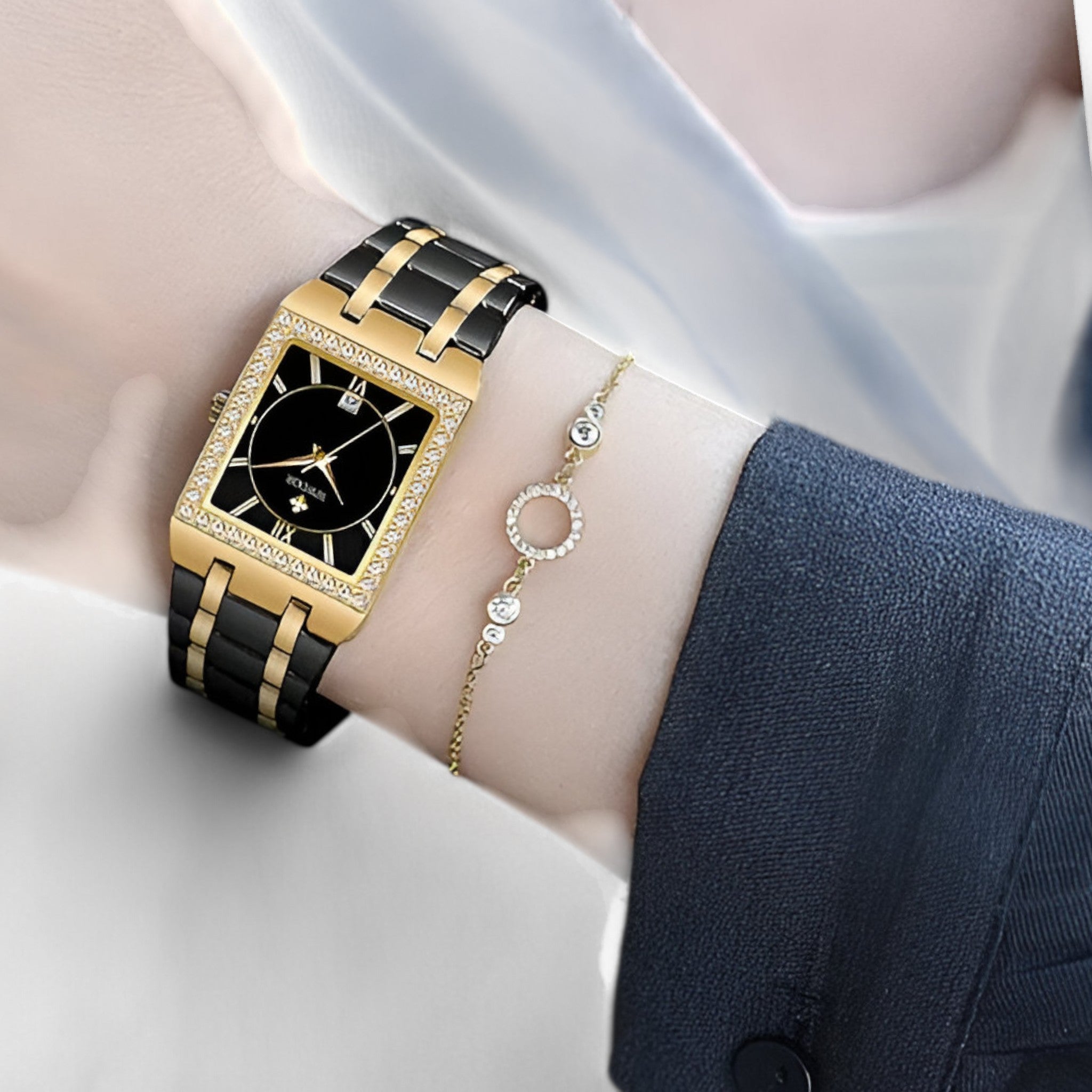 Celeste | Orologio da Donna con Diamanti Quadrati - - watch for women women watch - Concept Palermo