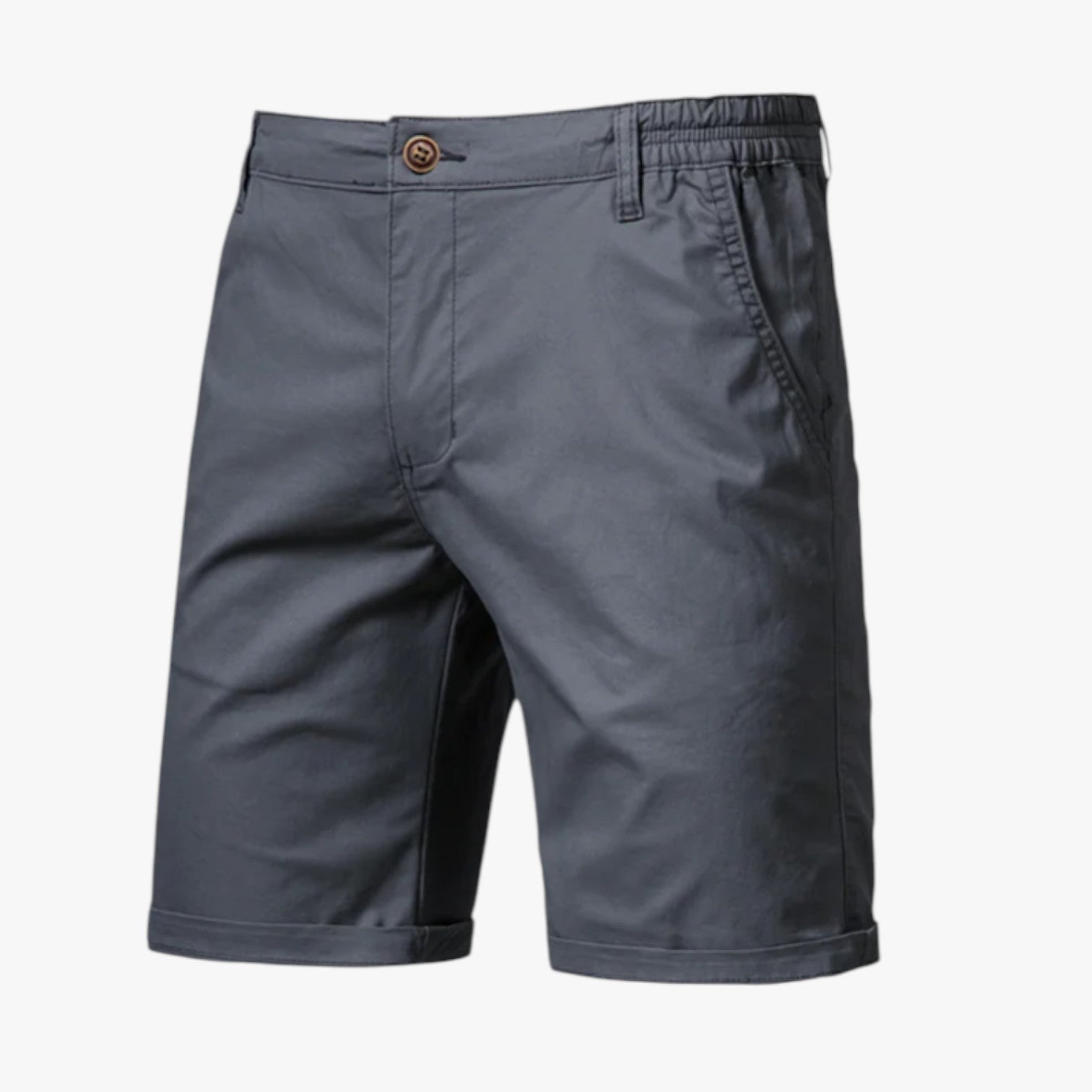 Grant | Pantaloncini da uomo in cotone elasticizzato: comfort premium per il relax - GrigioScuro - Herren Shorts komfortable Shorts shorts for men Summer shorts - Concept Palermo