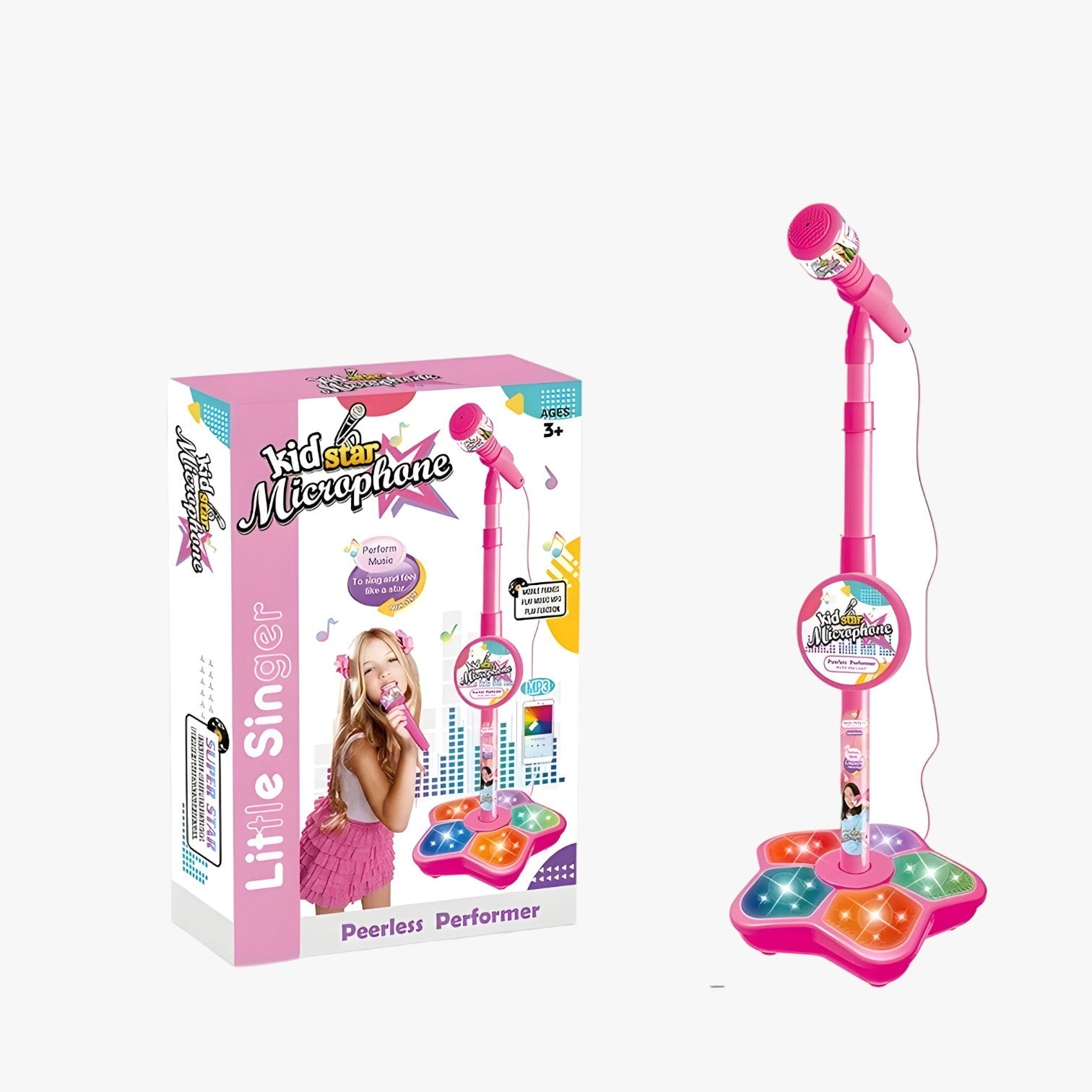 Chiara | Microfono per bambini con supporto – Cantare, imparare e giocare - Rosa - toys toys & gifts toys for kids - Concept Palermo