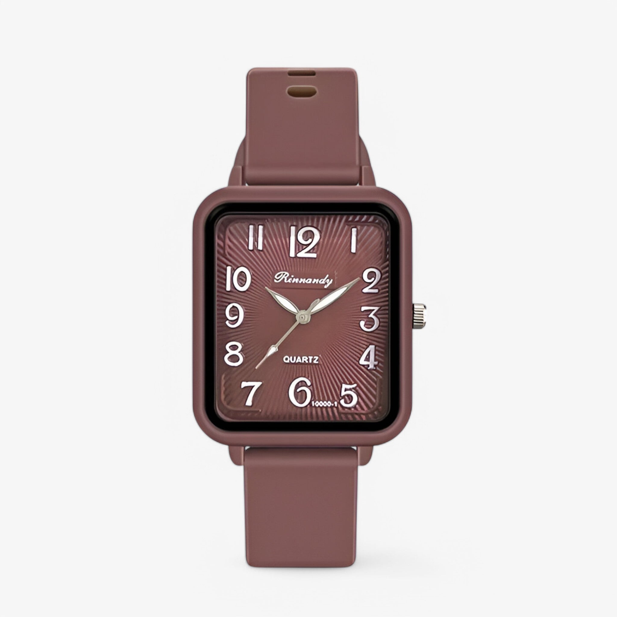 Clara | Orologio Digitale Rettangolare con Cinturino in Silicone - marrone - - Concept Palermo