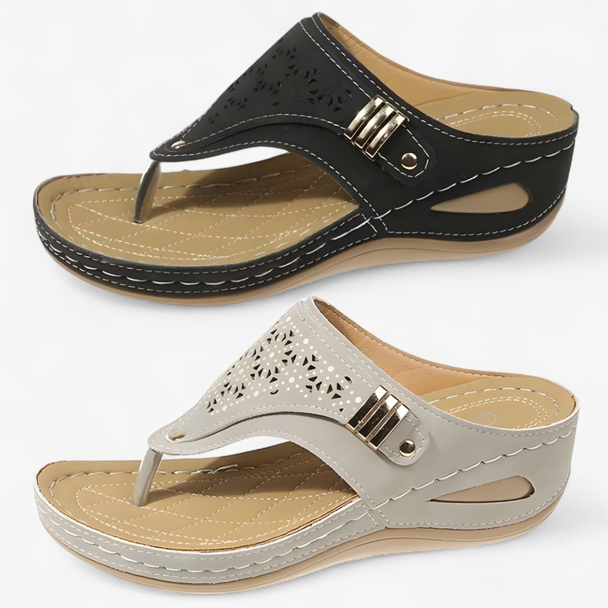 Meryl | Sandali Ortopedici con Zeppa - - - Concept Palermo