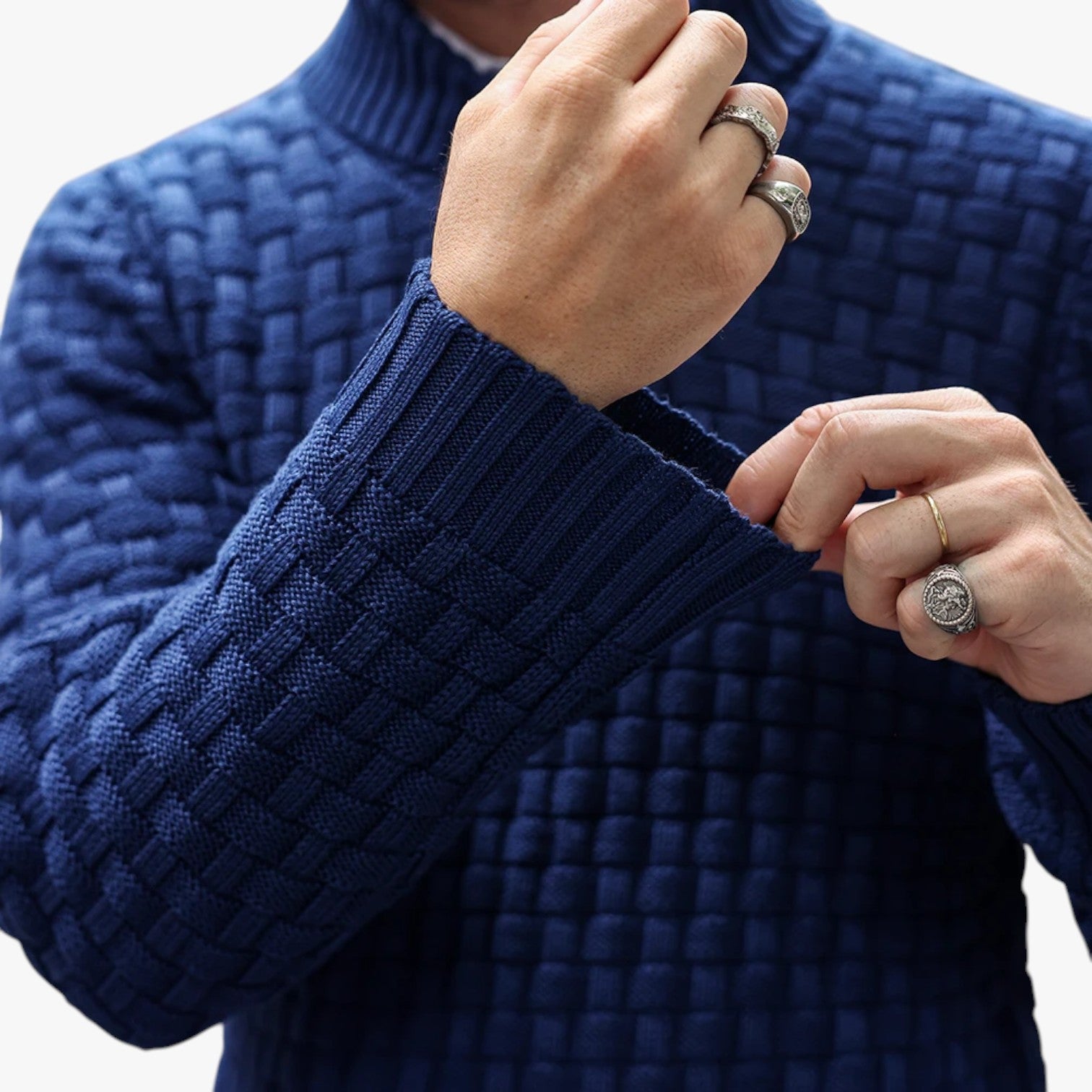 Nathan | Maglione morbido in maglia da uomo in stile invernale caldo con scollo rotondo - - Sweater sweater men sweaters - Concept Palermo