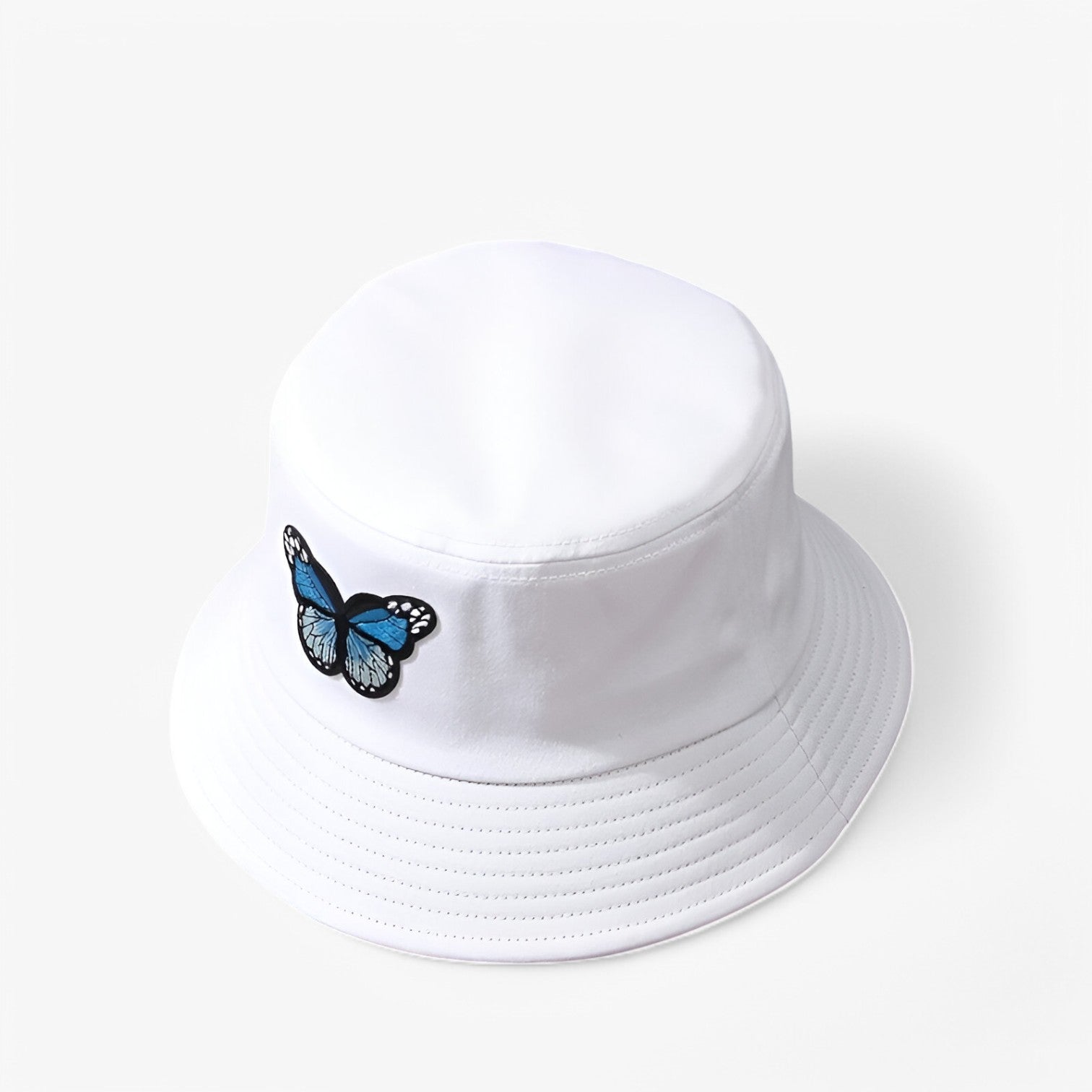 Brenda | Protezione solare elegante con accento farfalla - per ragazze attive - Bianco 56-58cm - bucket hats Hat for girls summer hat Sun Hats women hat - Concept Palermo