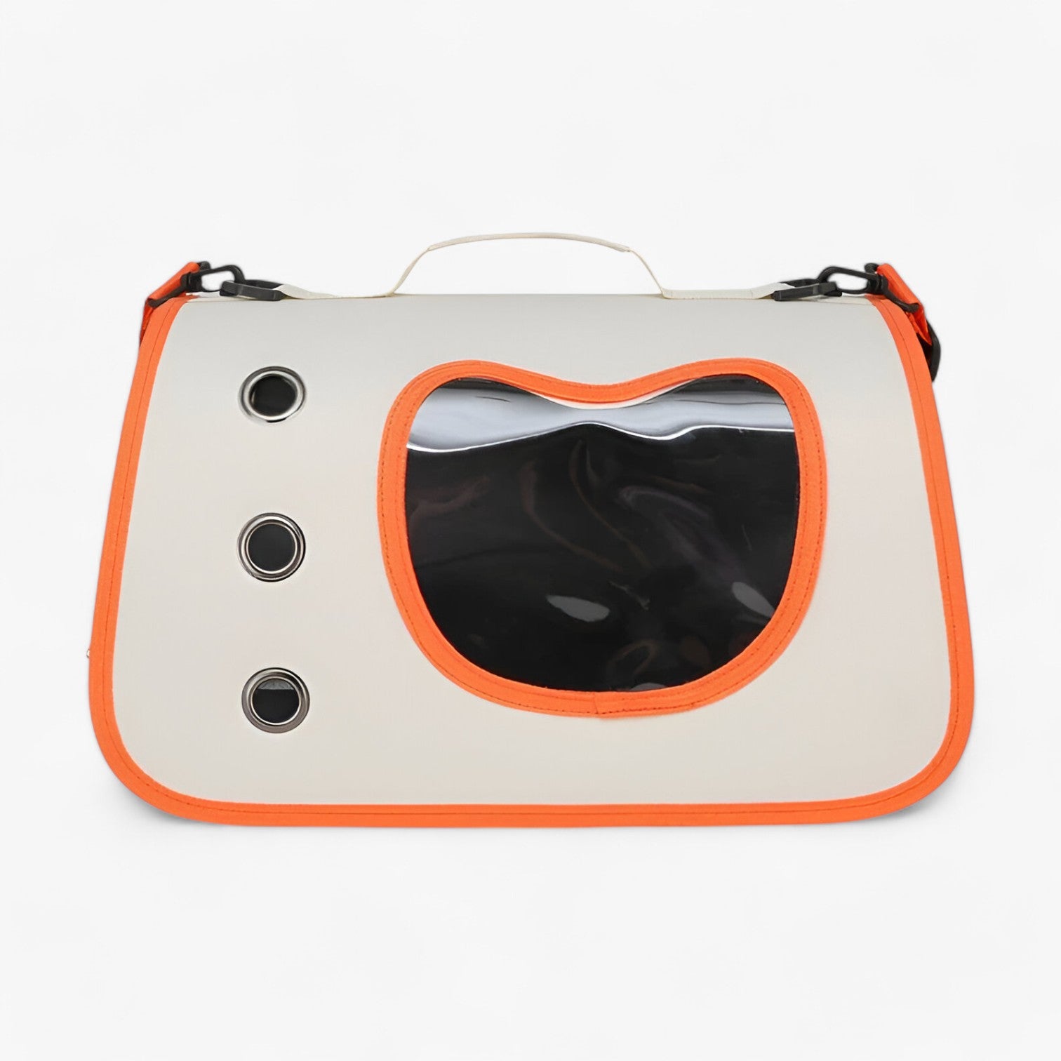 Zoë | Borsa per gatti trasparente e traspirante per viaggi - Volto di gatto arancione come mostrare - - Concept Palermo