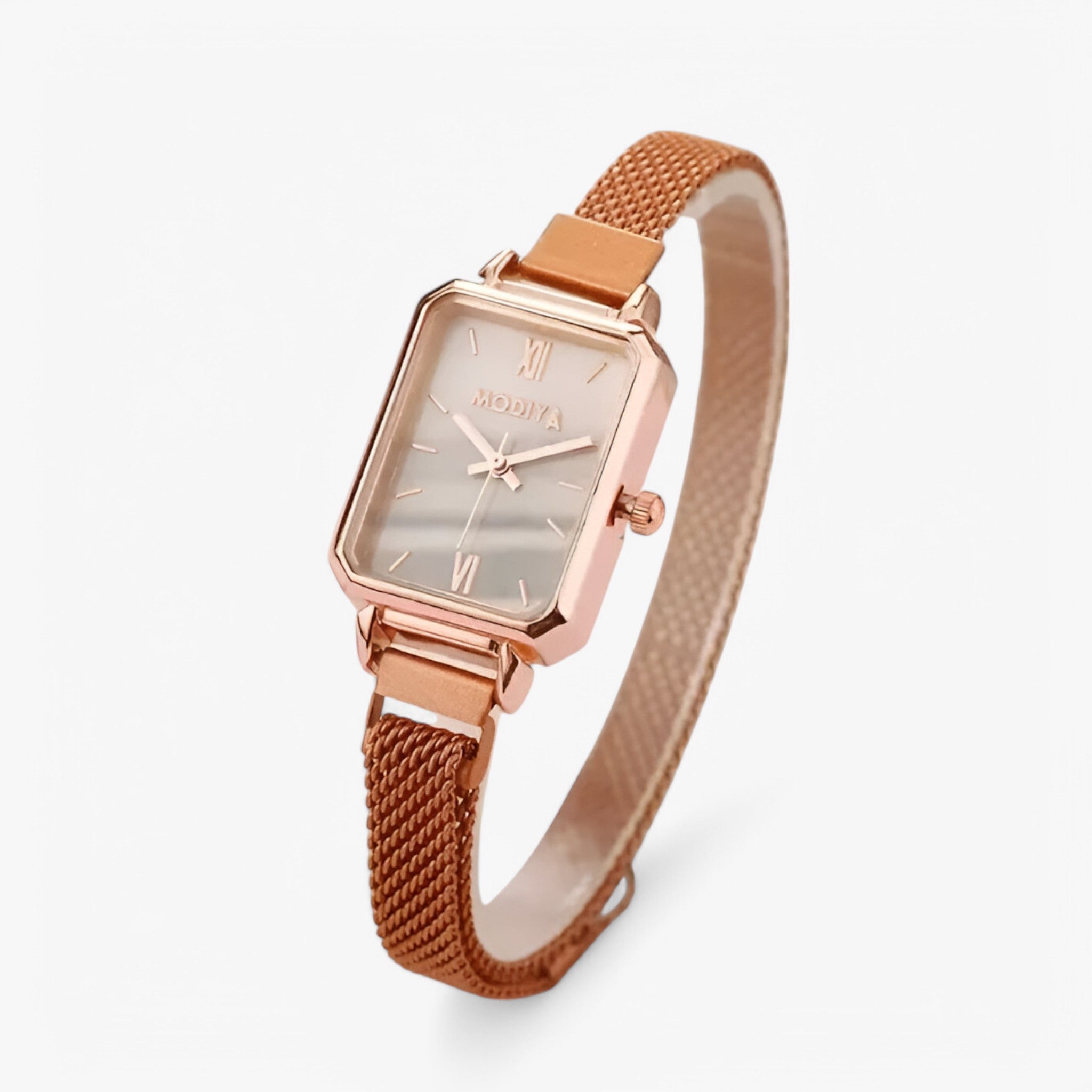 Sabrina | Orologio da donna quadrato con quadrante verde e cinturino magnetico - Bianca - female watch watch for women - Concept Palermo