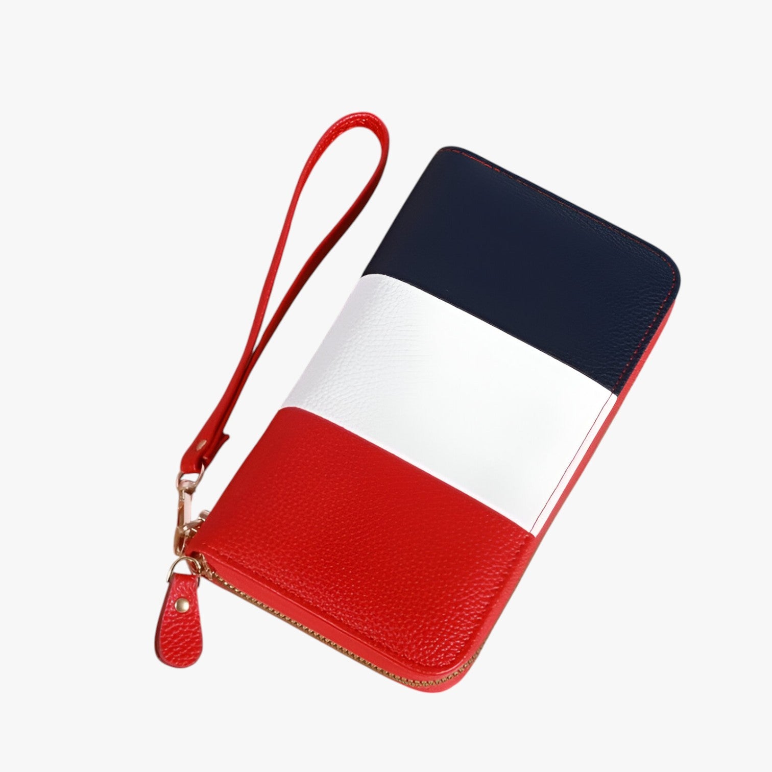 Caesy | Portafoglio di lusso in pelle tricolore - protezione RFID e spazioso - Rosso - wallet womens wallet - Concept Palermo