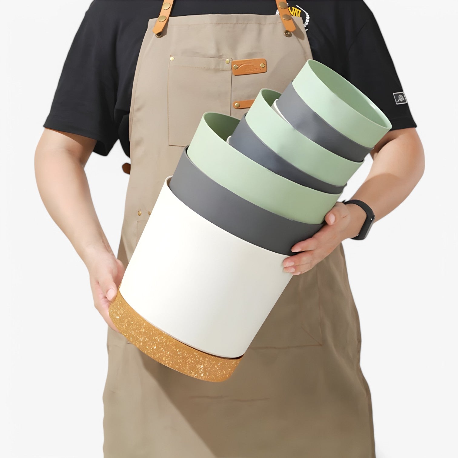 Amancio | Vaso di fiori in plastica elegante - con drenaggio per una crescita sana - - Garden Garden supplies Home & Garden - Concept Palermo