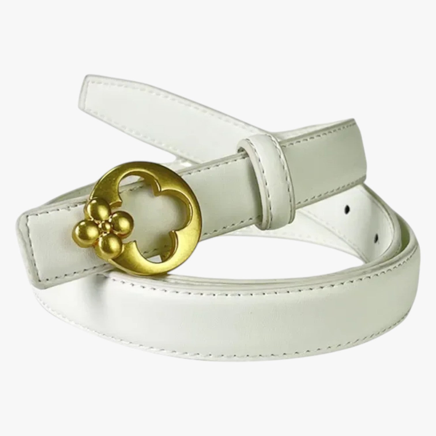 Iyla | Cintura Donna 2025 Eleganza Casual con Fibbia Designer - bianco 105cm-110cm - Belts waist belt for women Womens belt - Concept Palermo