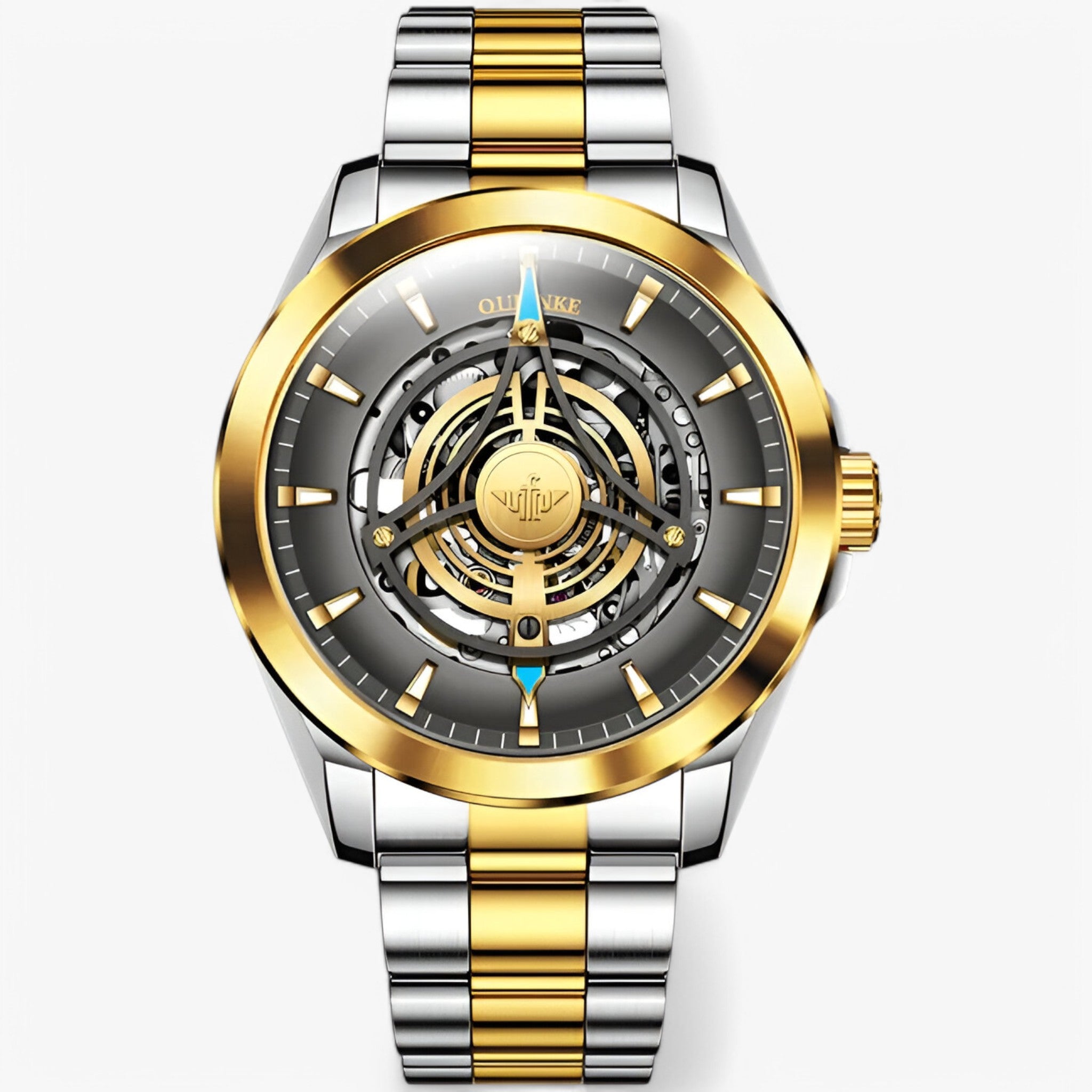 Carlitos | Orologio Meccanico con Quadrante Cavo - Acciaio Grigio Oro - - Concept Palermo