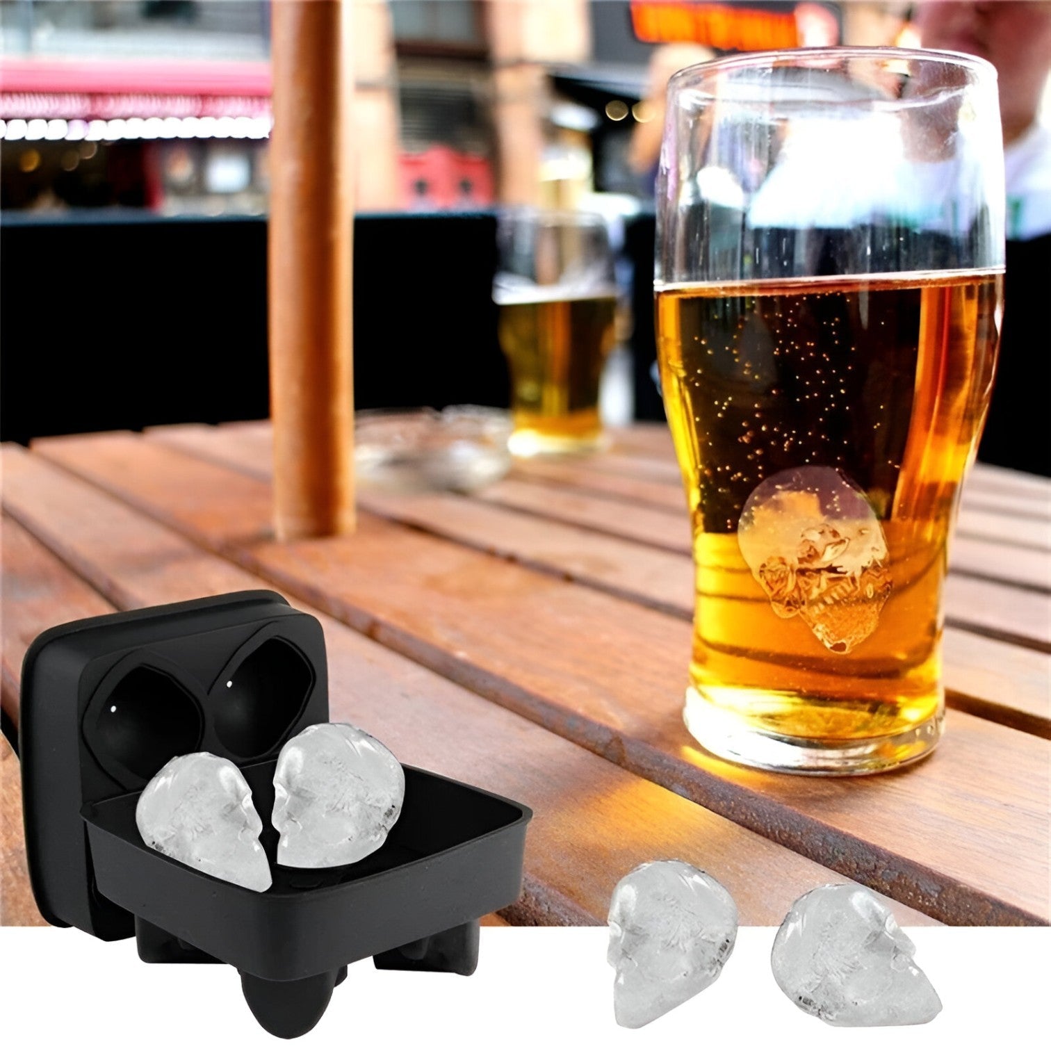 Dexie | Stampo per ghiaccio 3D a forma di teschio con imbuto per bevande e cocktail creativi - - Kitchen kitchen accessory kitchen tools - Concept Palermo