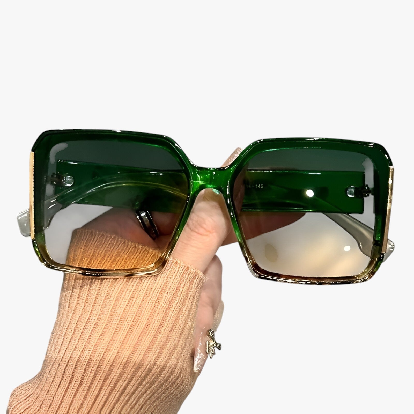 Lainey | Occhiali da sole oversize con lenti sfumate per look estivi alla moda - Verde - Fashion Sunglasses Sunglasses - Concept Palermo