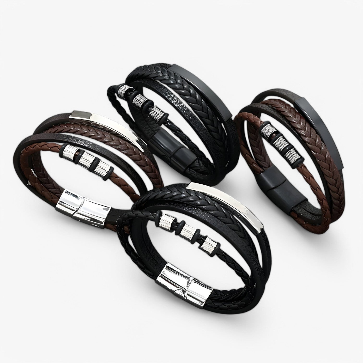 Vince | Bracciale in Pelle Robusto e Versatile - - BRACELETS mens accessory mens bracelet - Concept Palermo